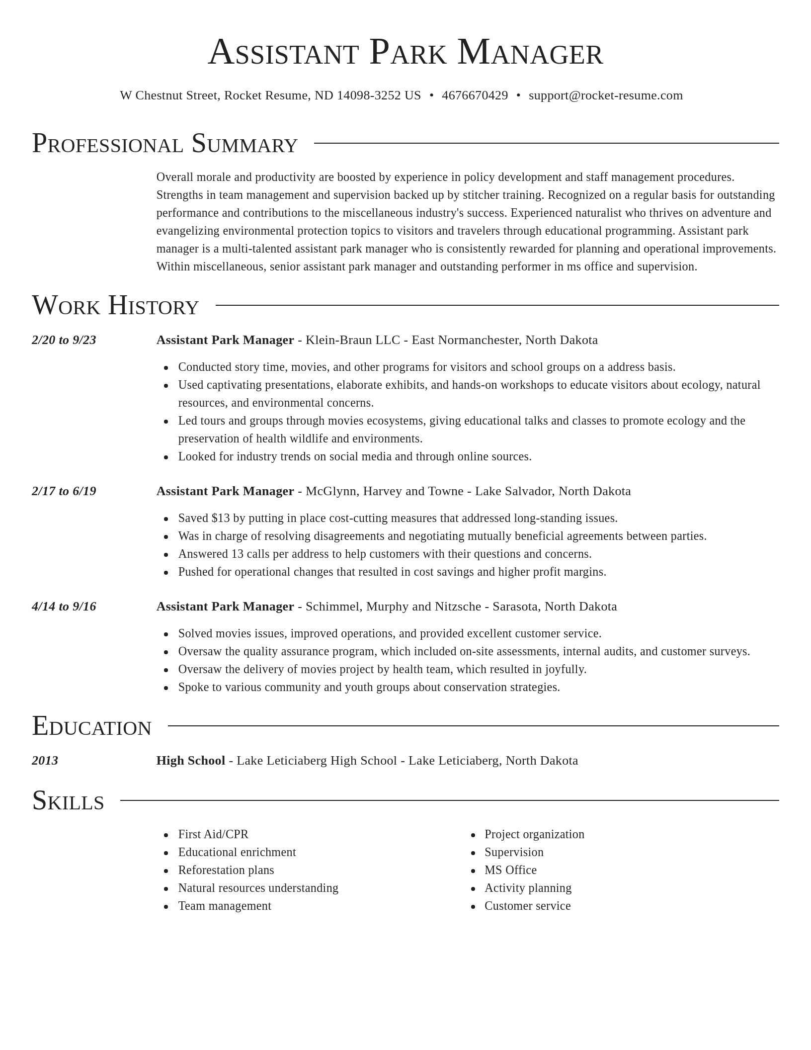 Director resume template