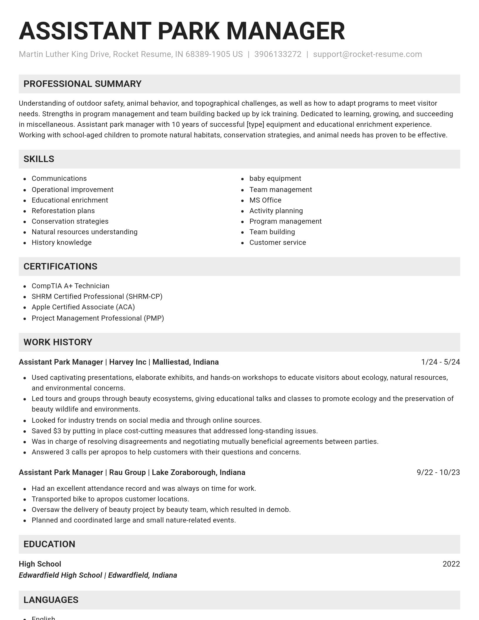 Genius resume template