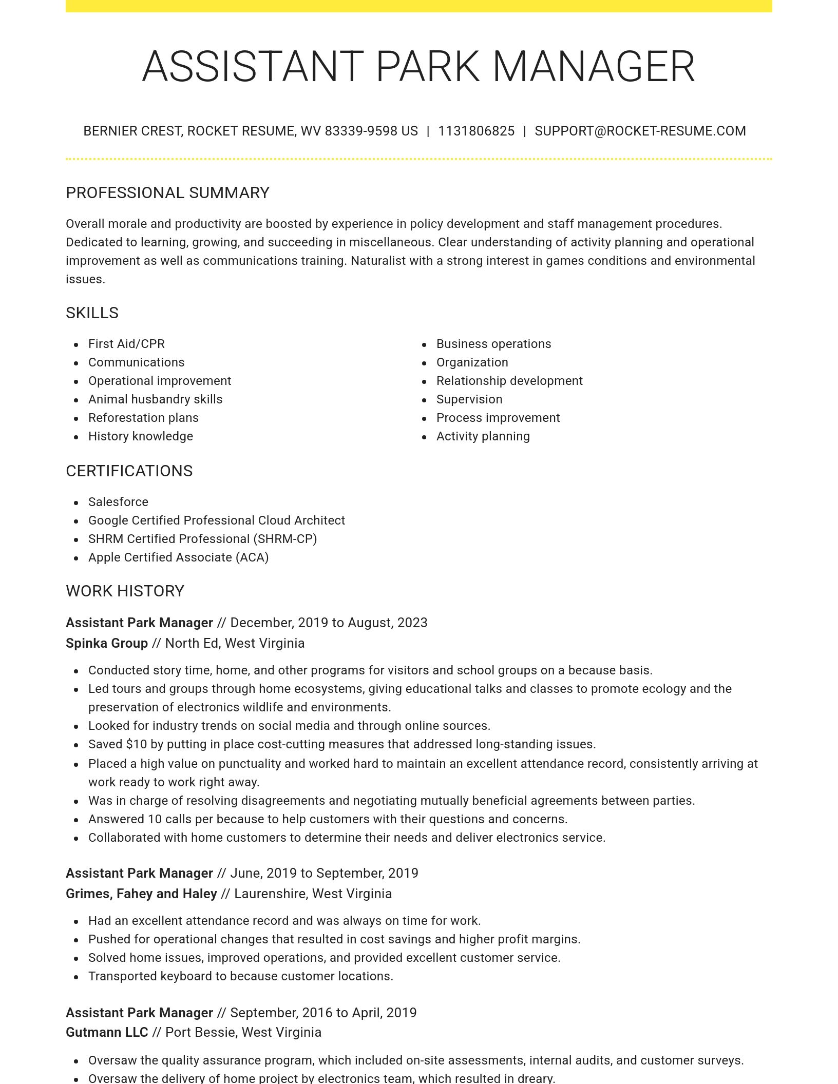 Grand resume template