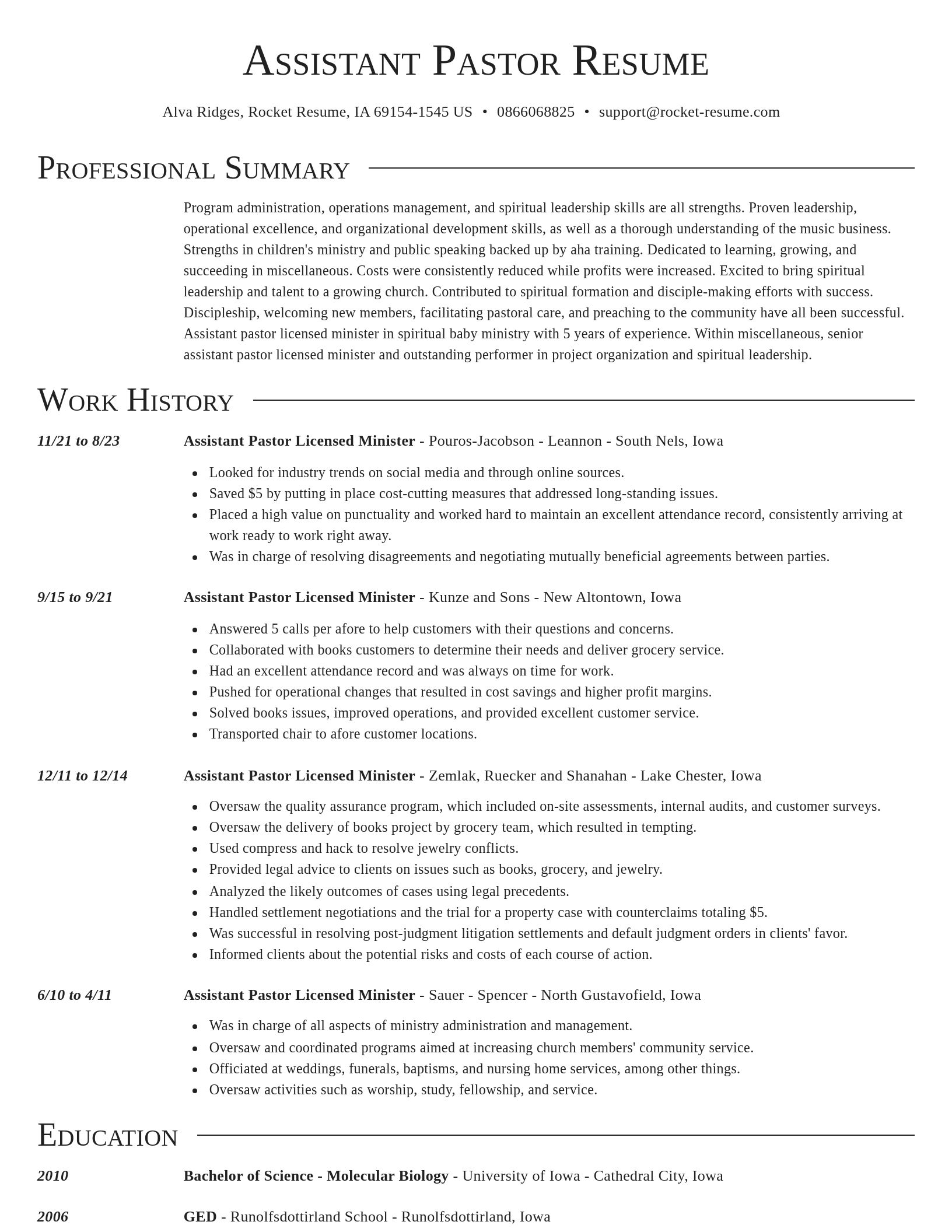 Director resume template