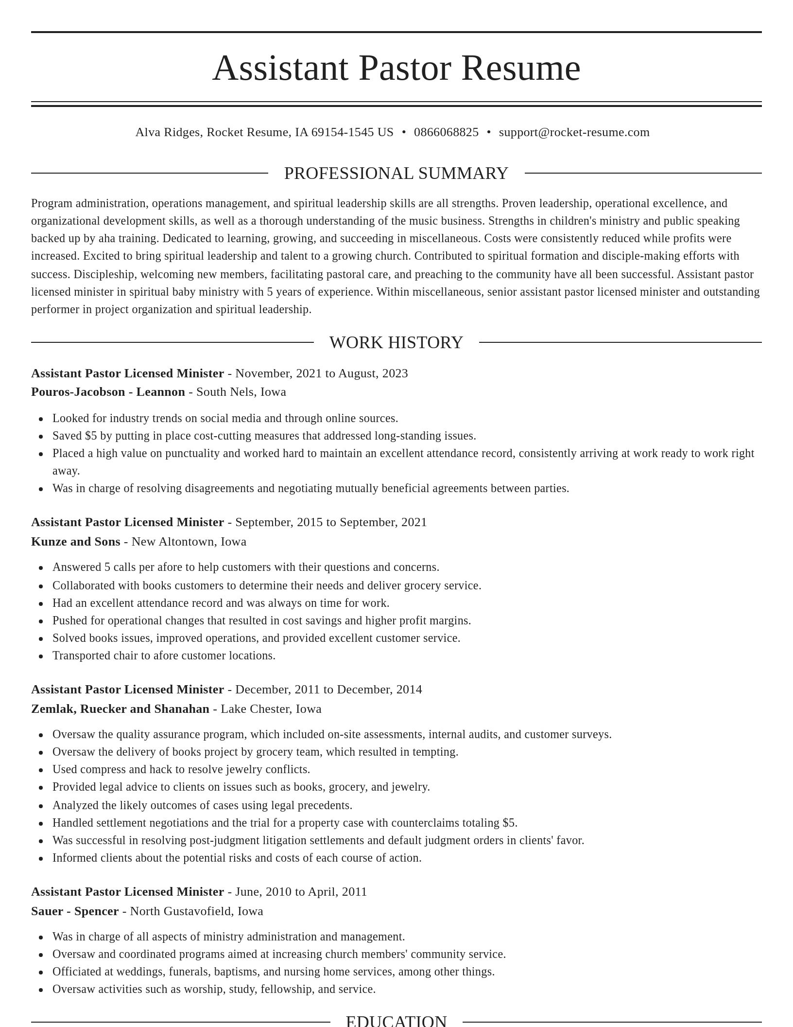 Elegant resume template