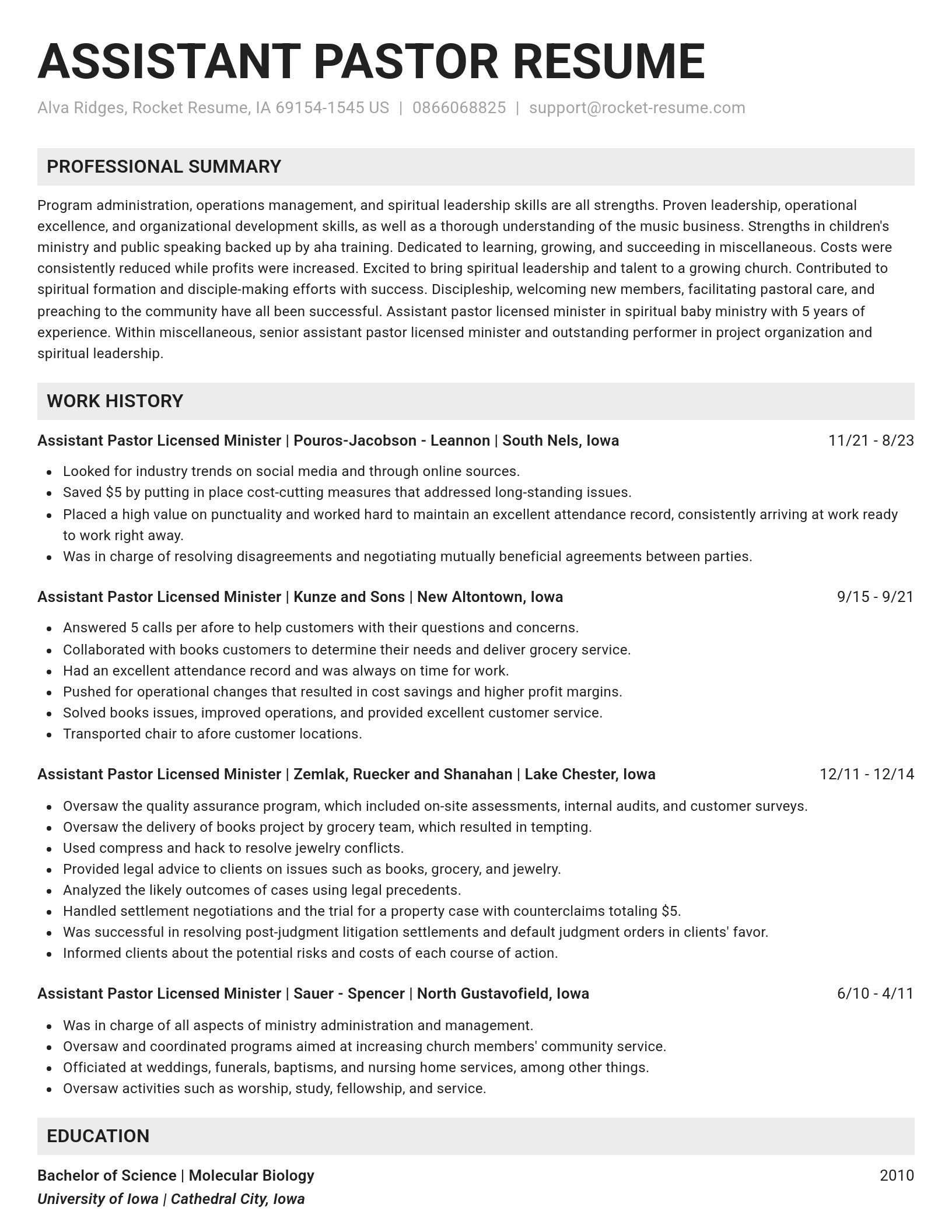 Genius resume template