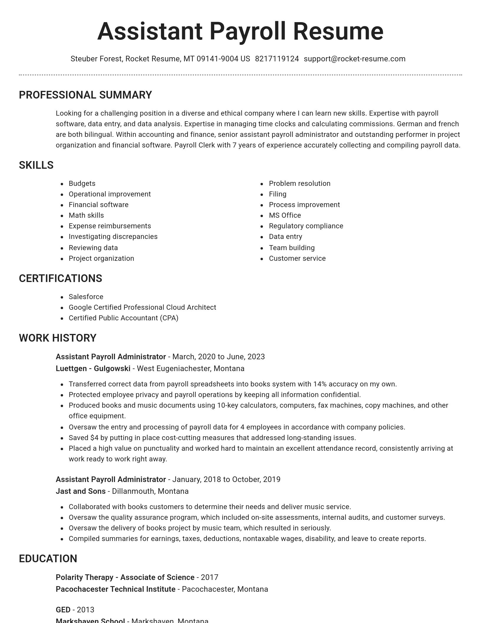 Brilliant resume template