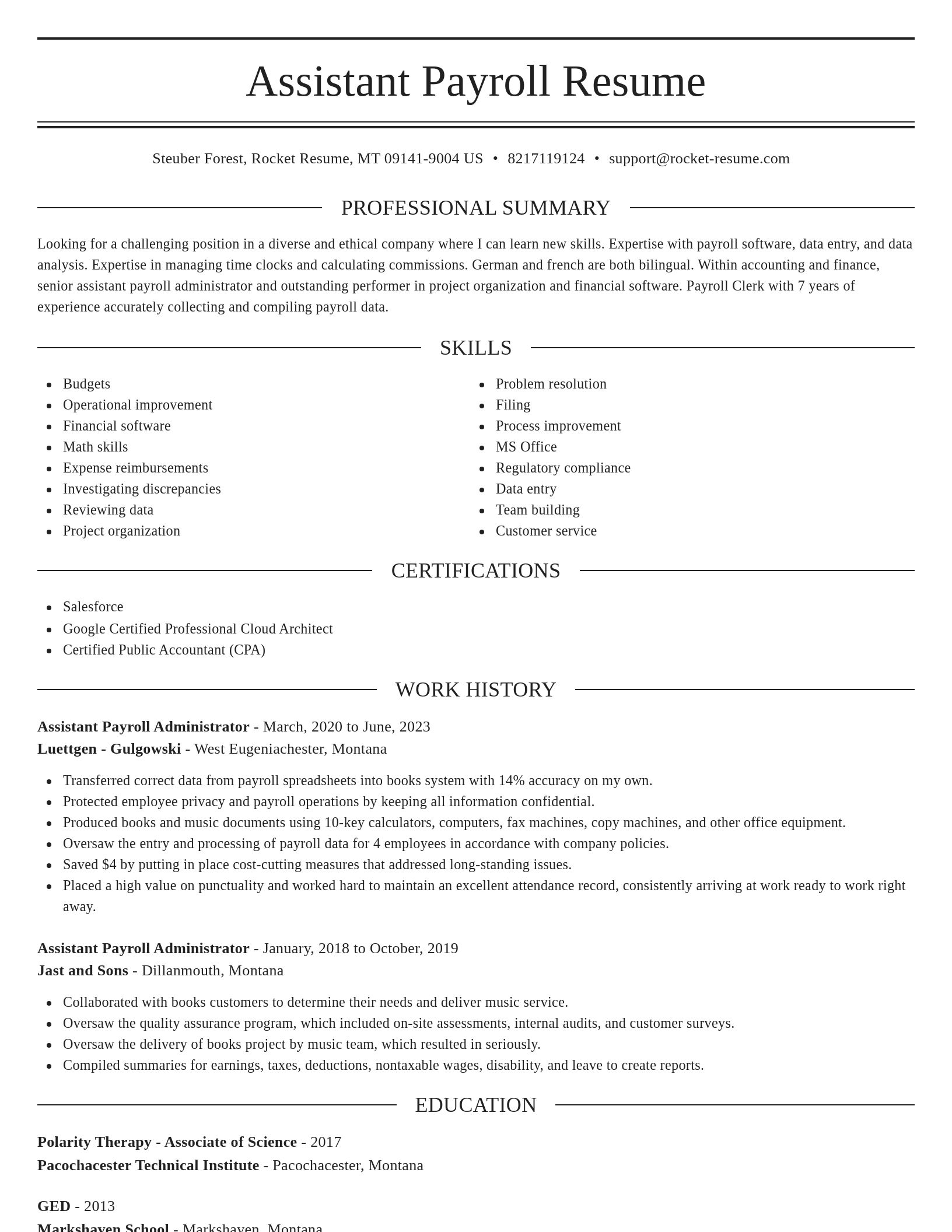 Elegant resume template