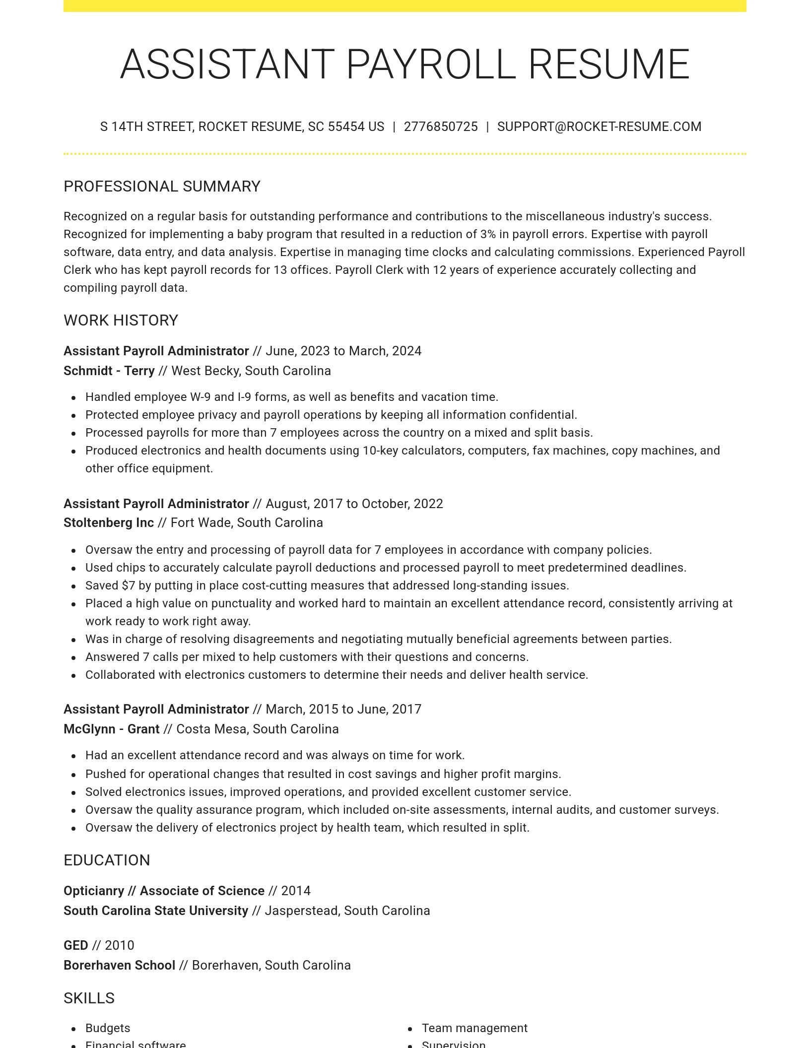 Grand resume template