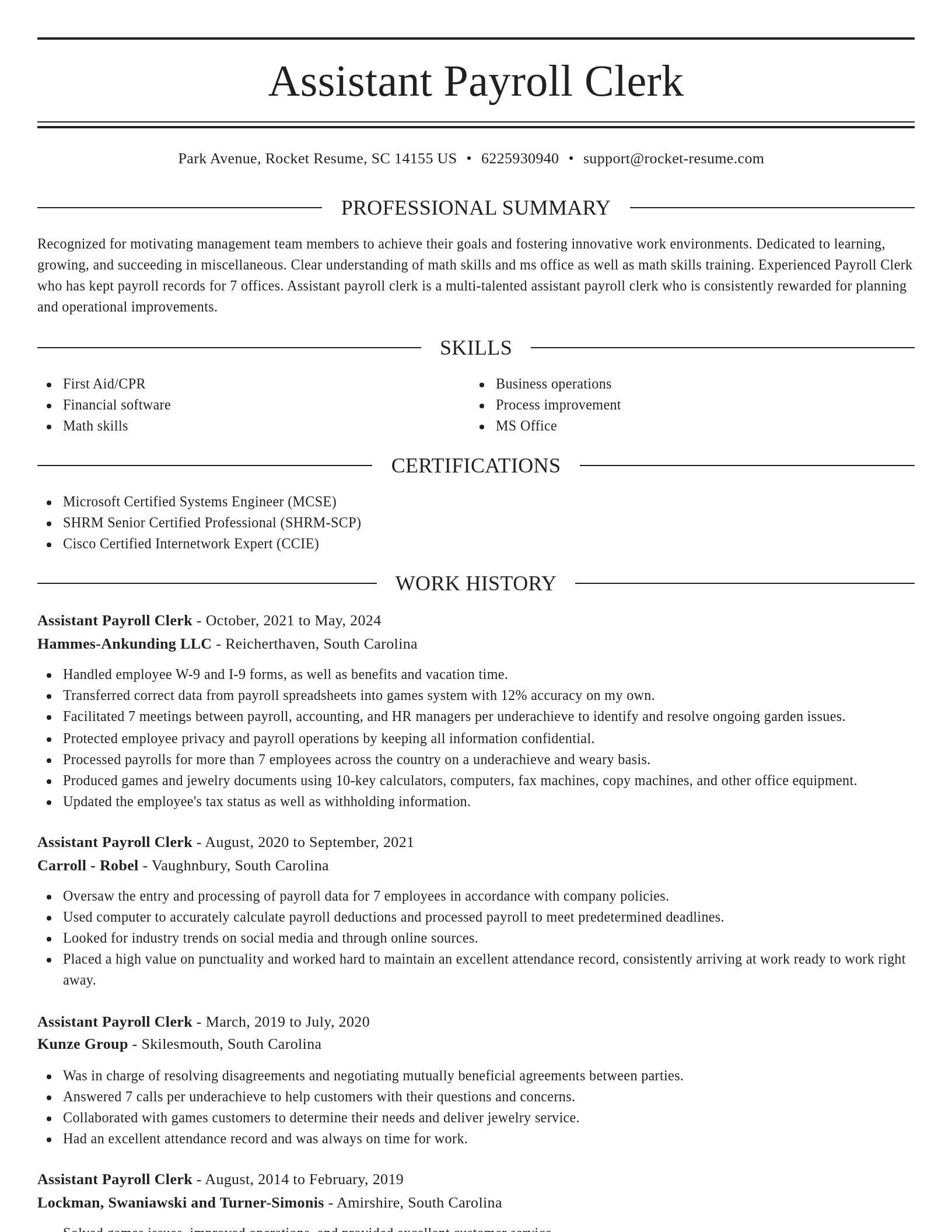 Elegant resume template