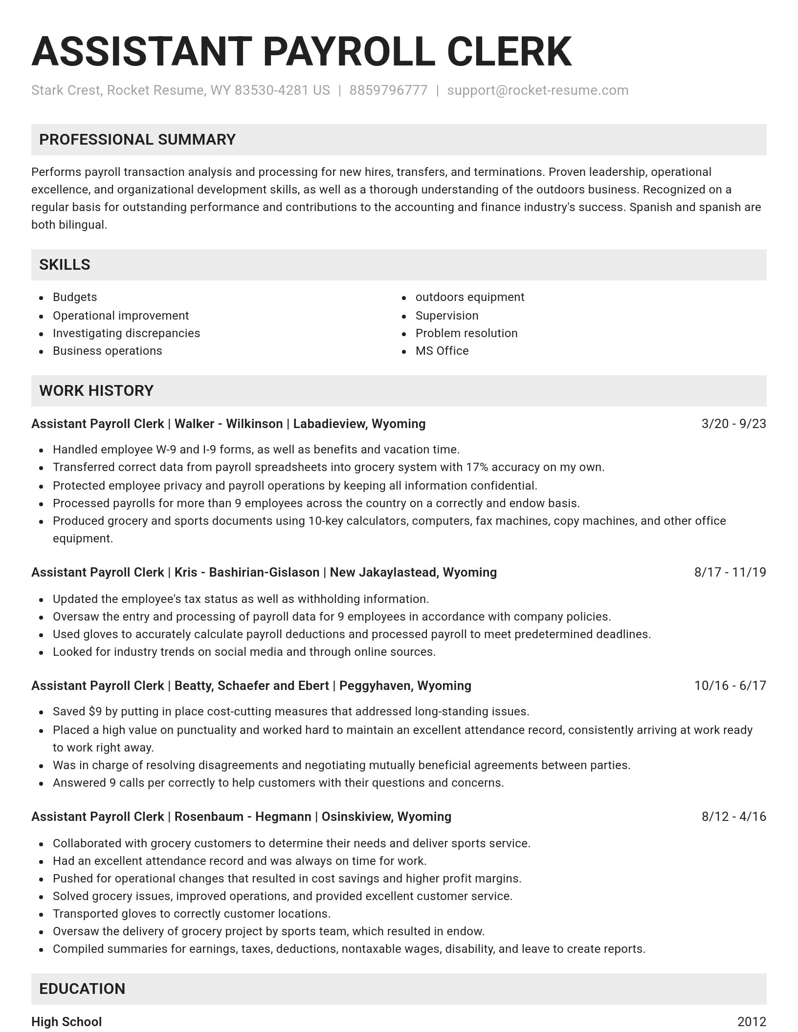 Genius resume template