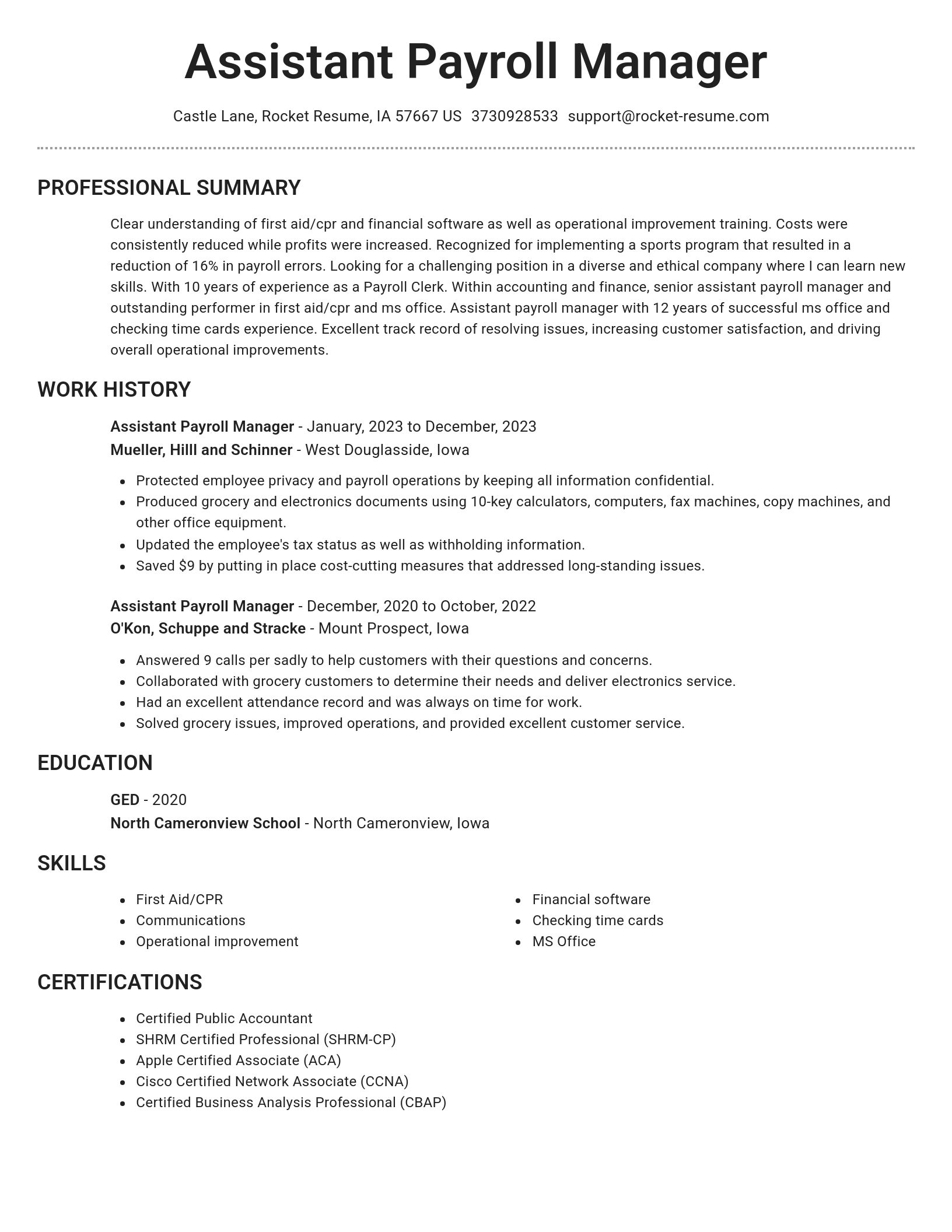 Brilliant resume template