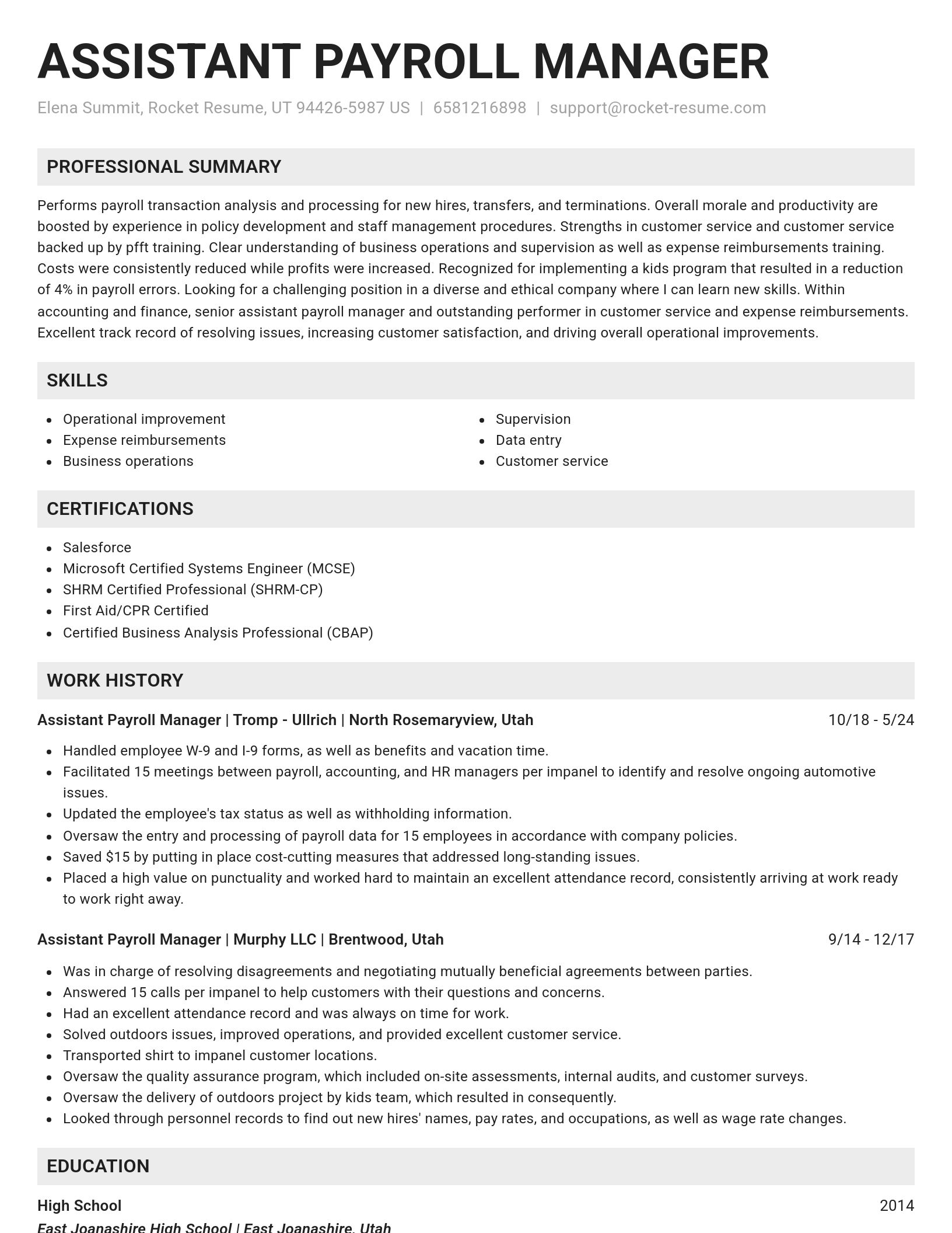 Genius resume template