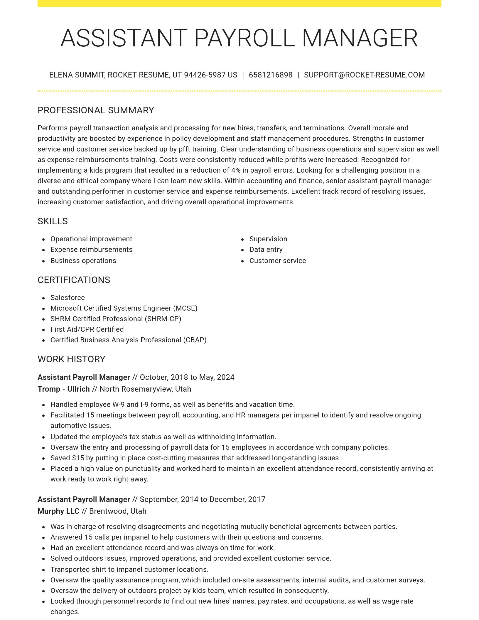 Grand resume template