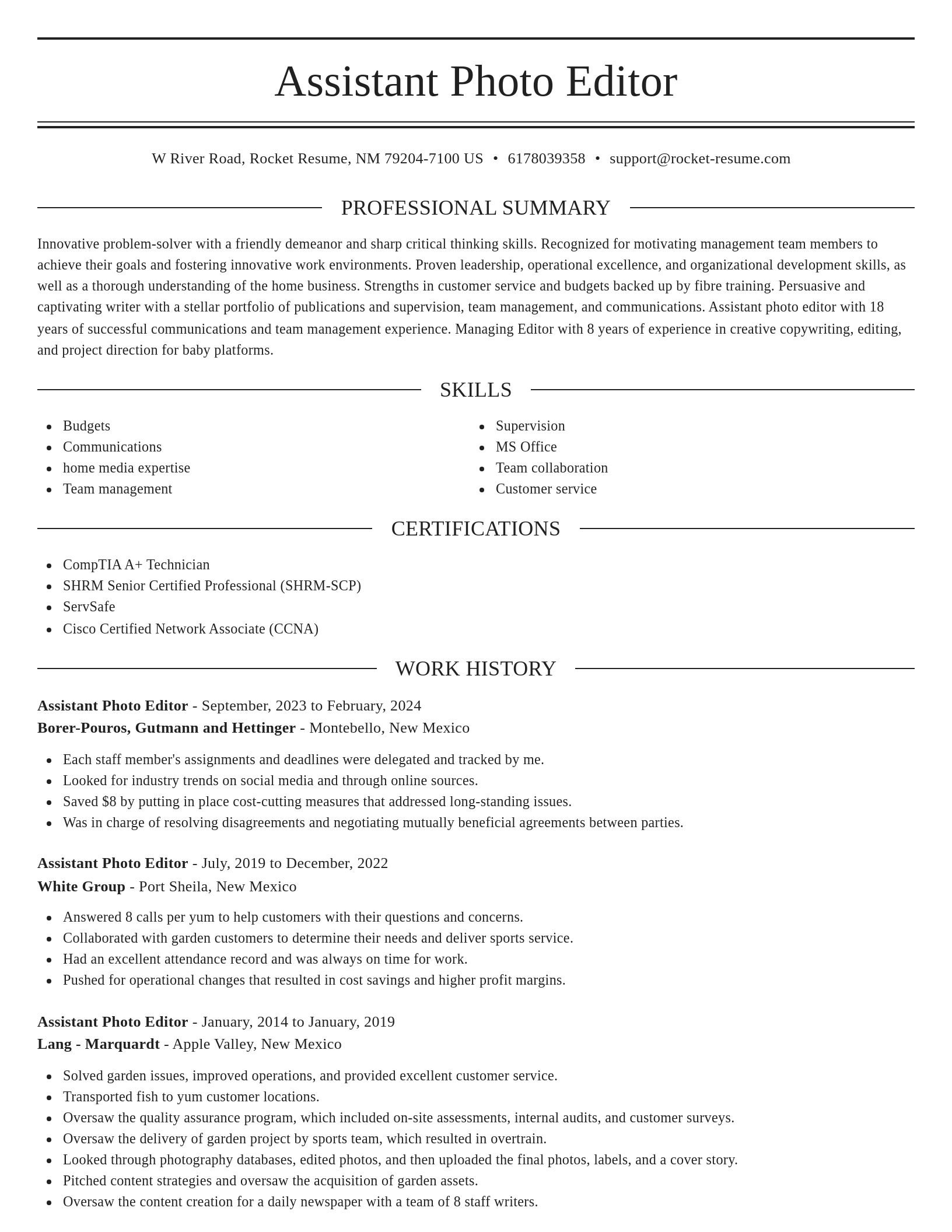 Elegant resume template