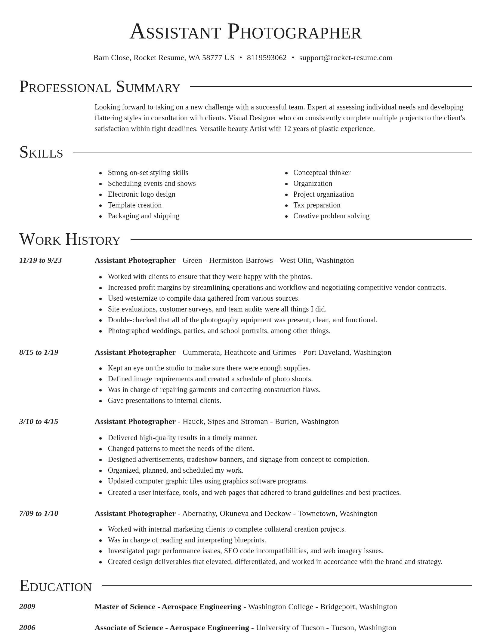 Director resume template