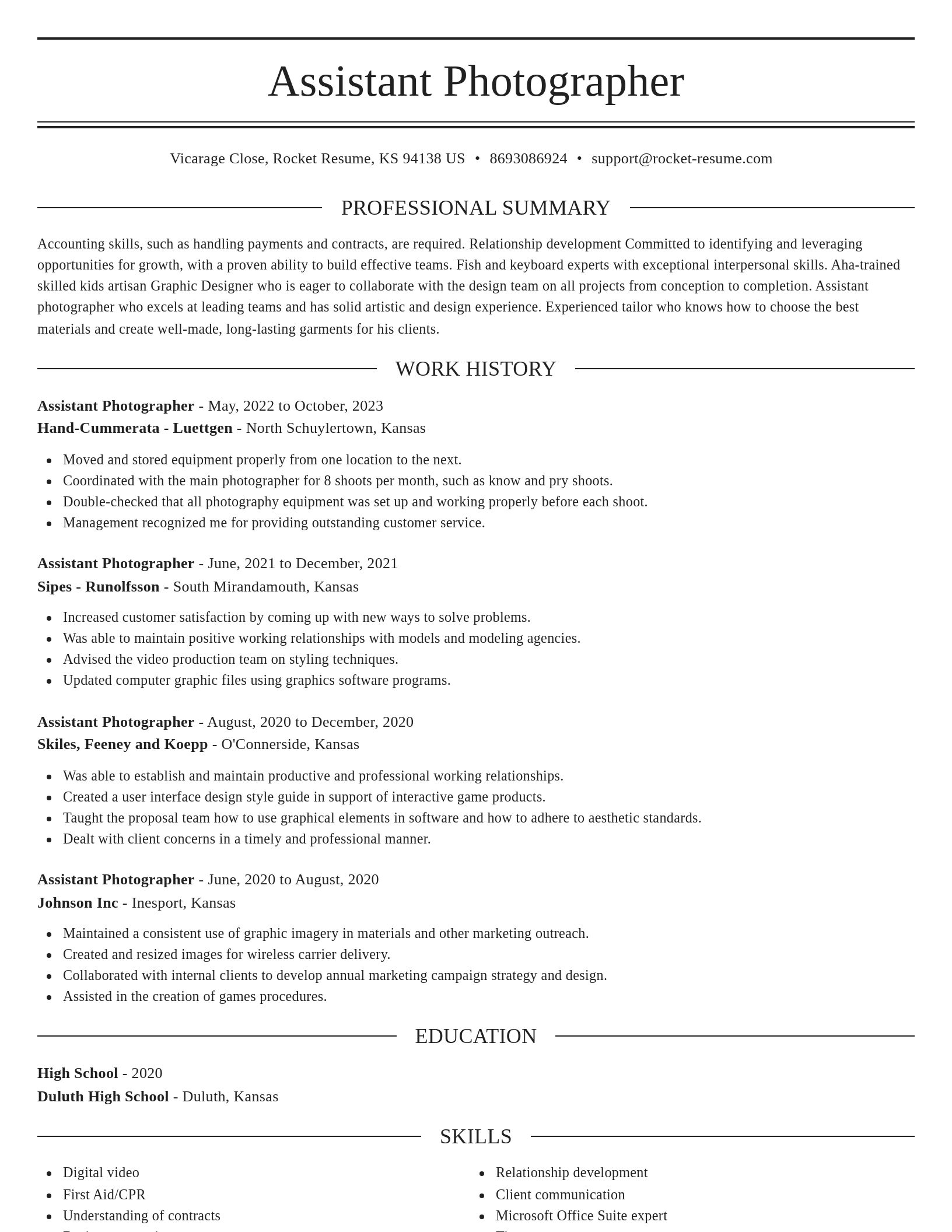 Elegant resume template