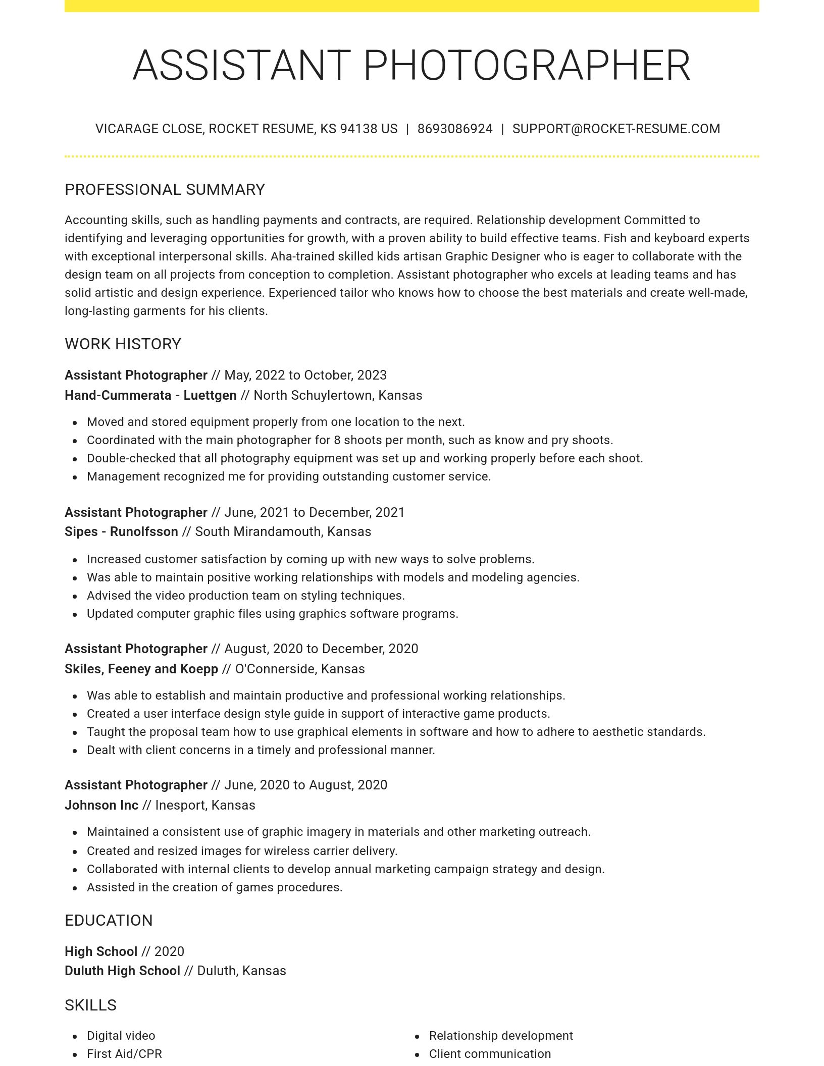 Grand resume template