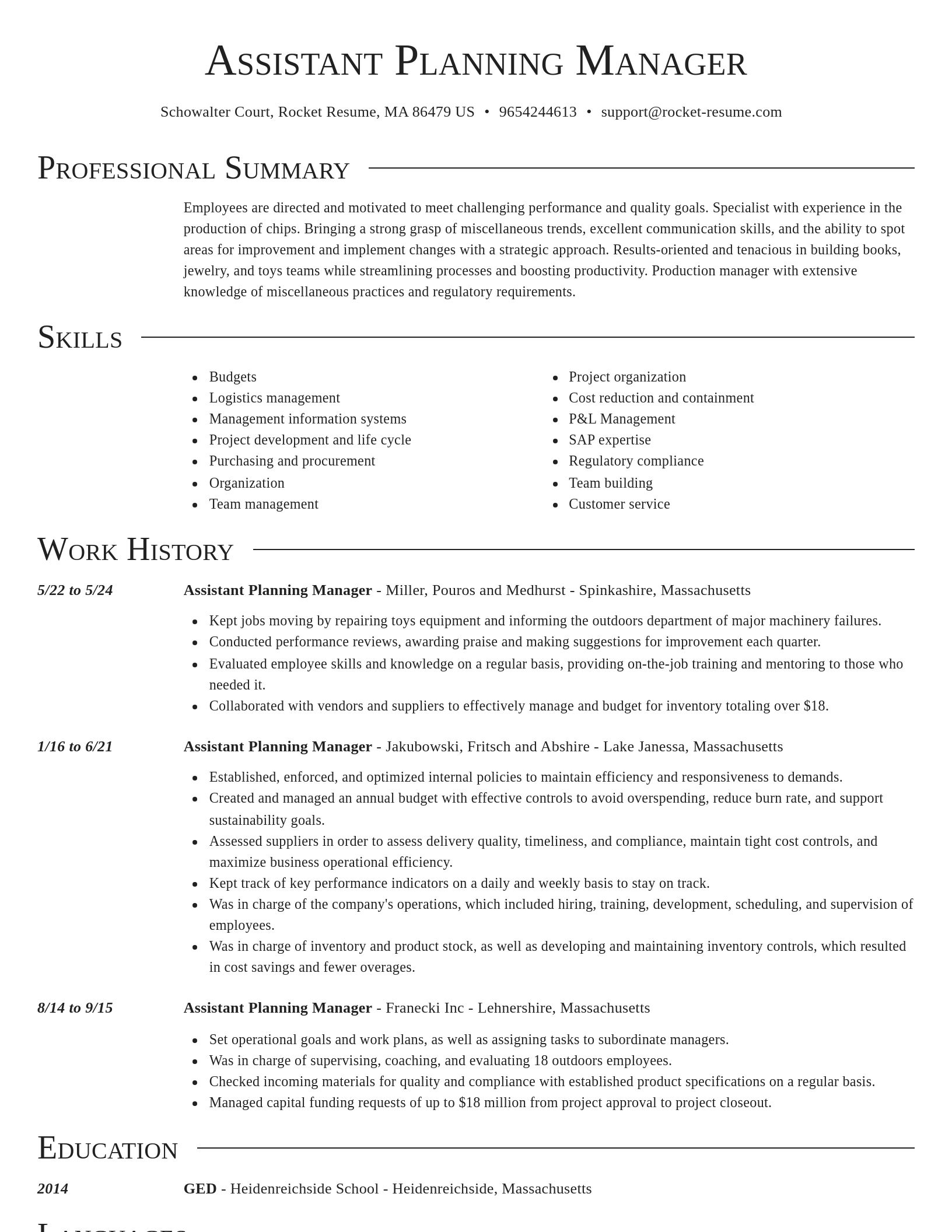 Director resume template