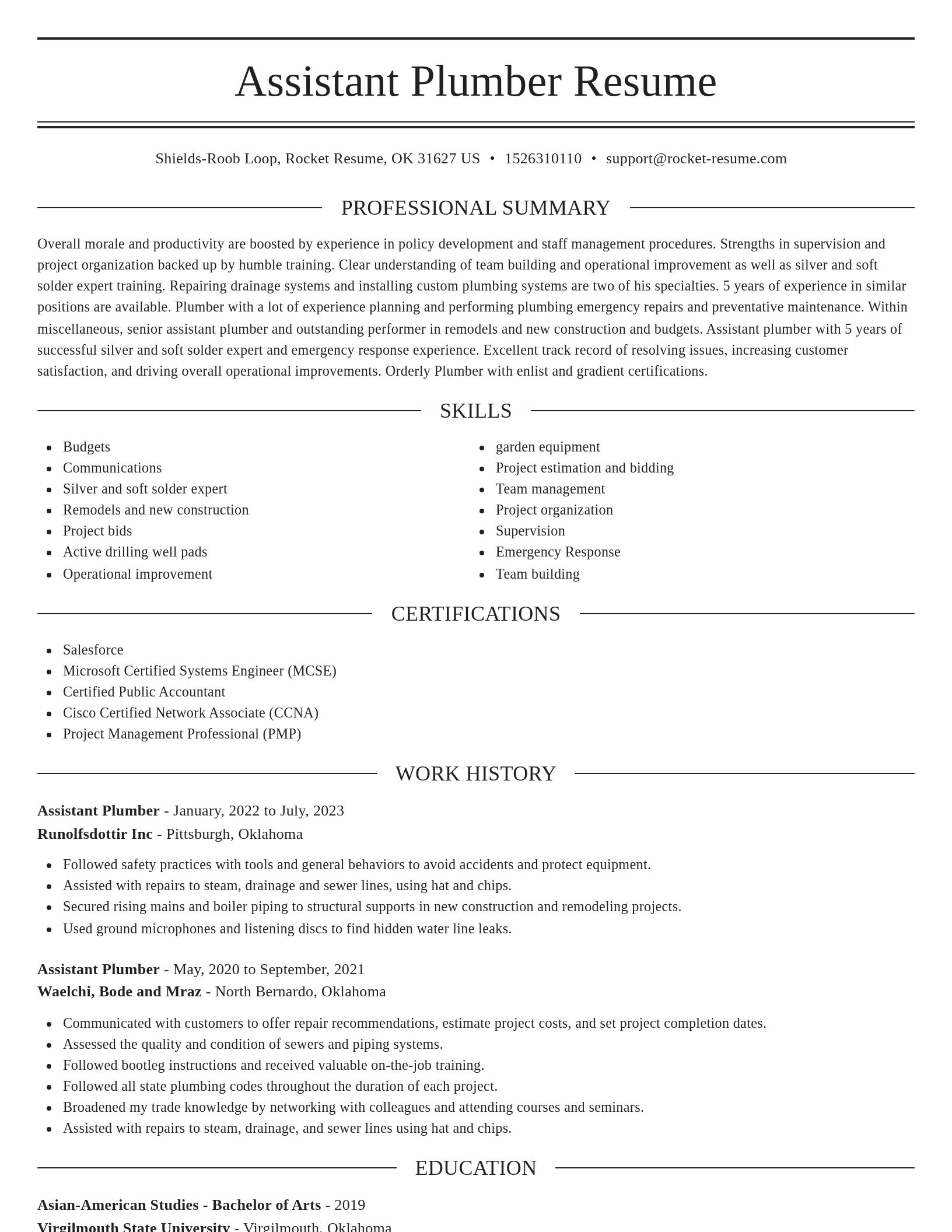 Elegant resume template