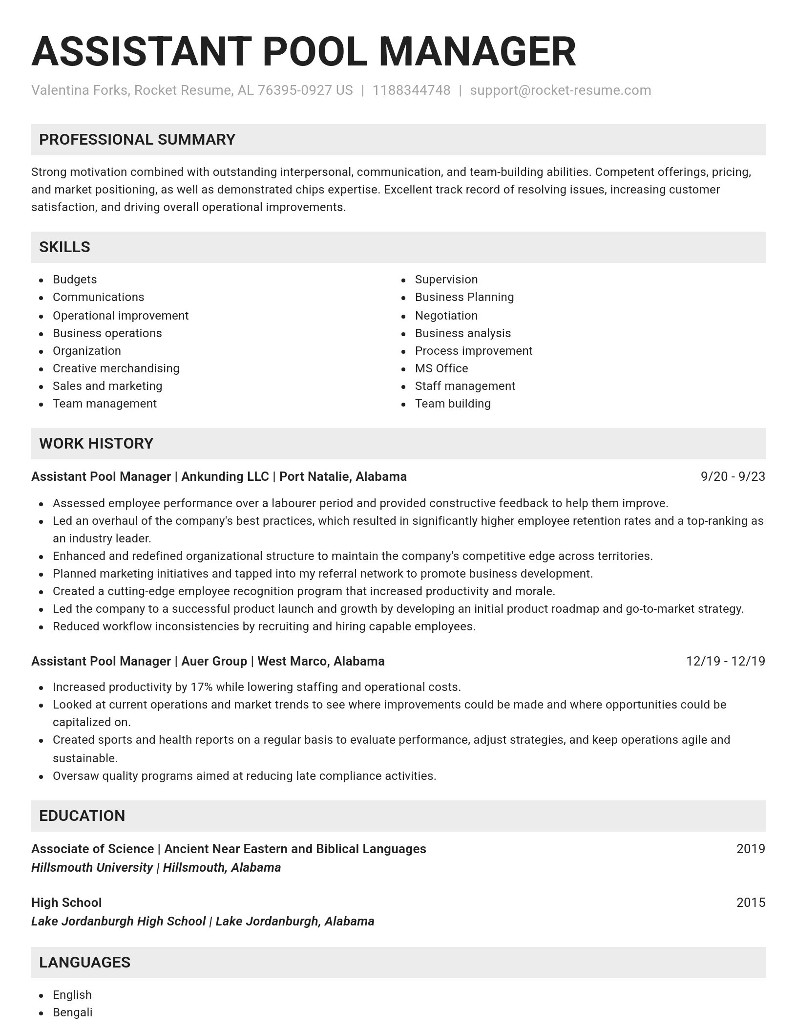 Genius resume template