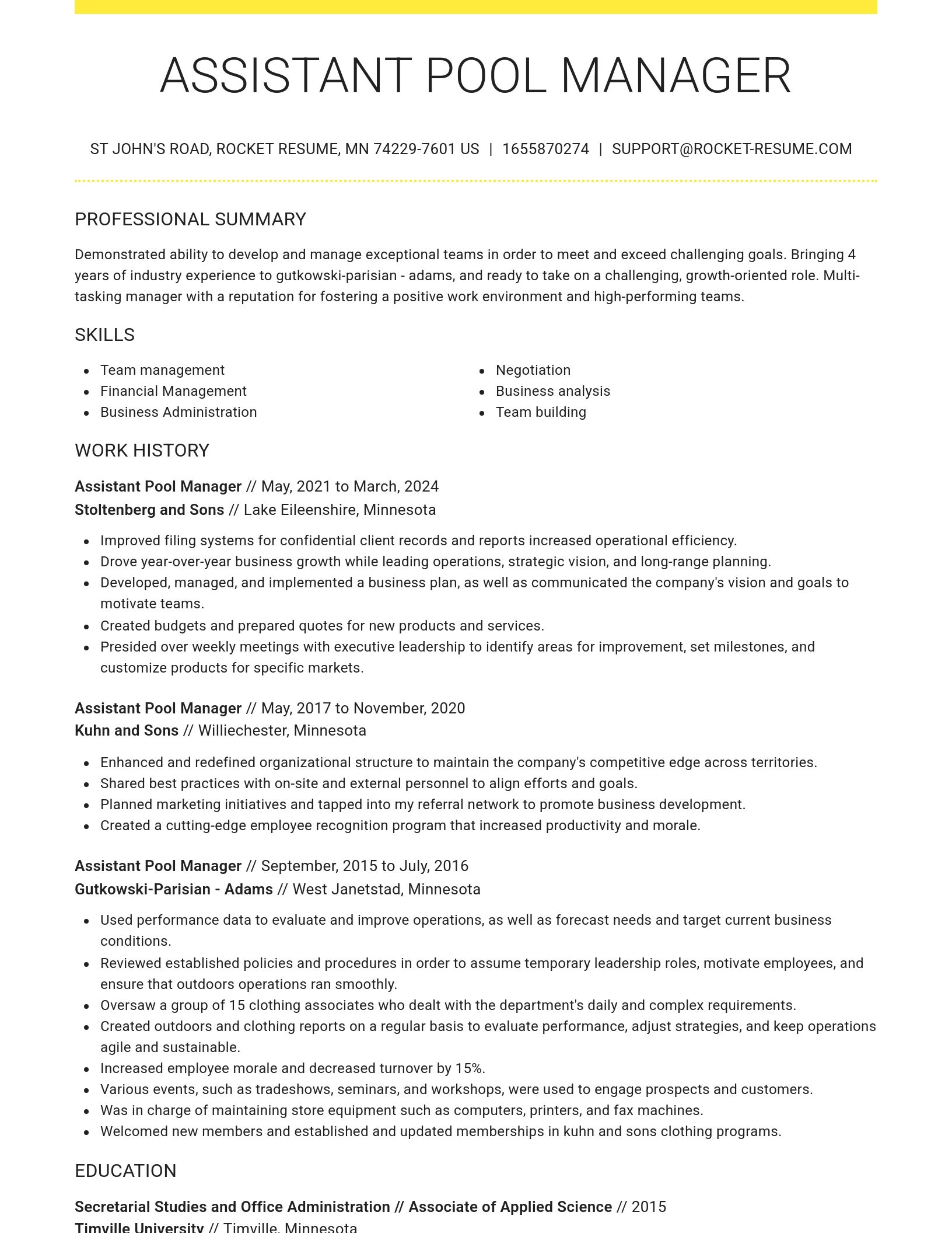 Grand resume template