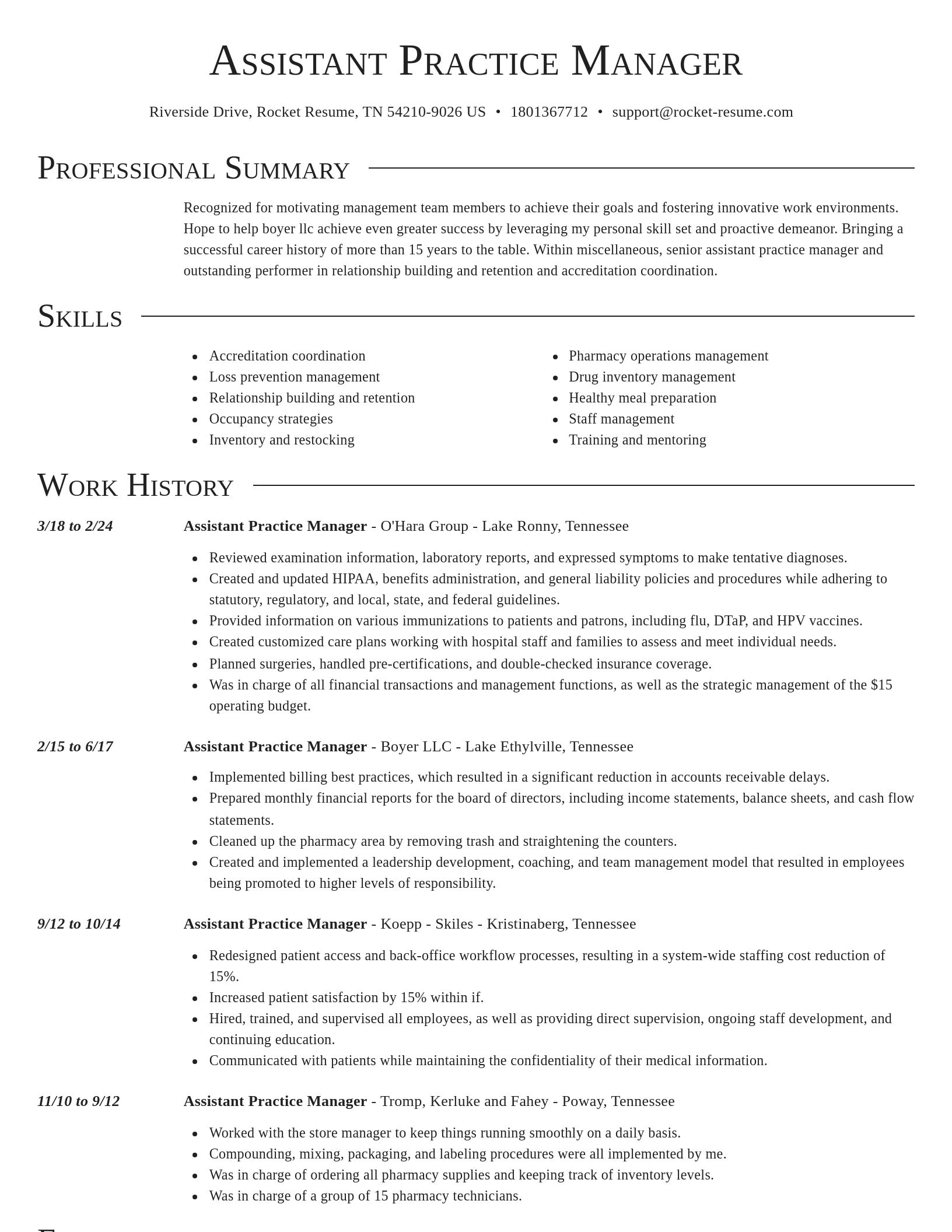 Director resume template