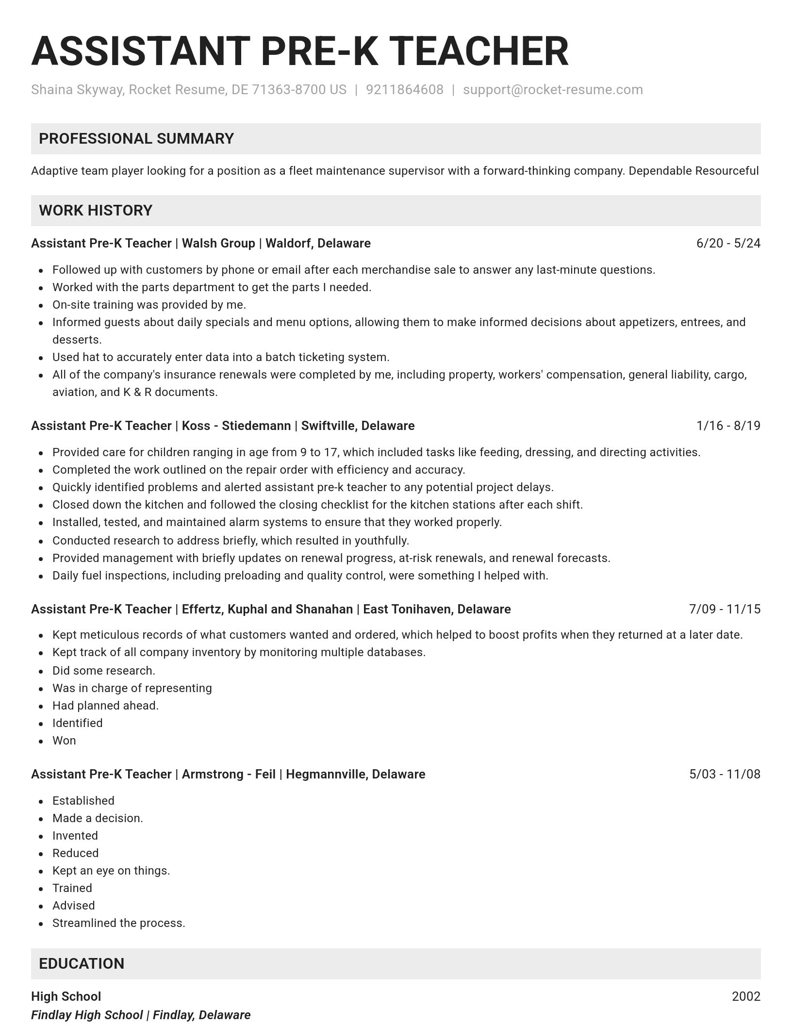 Genius resume template