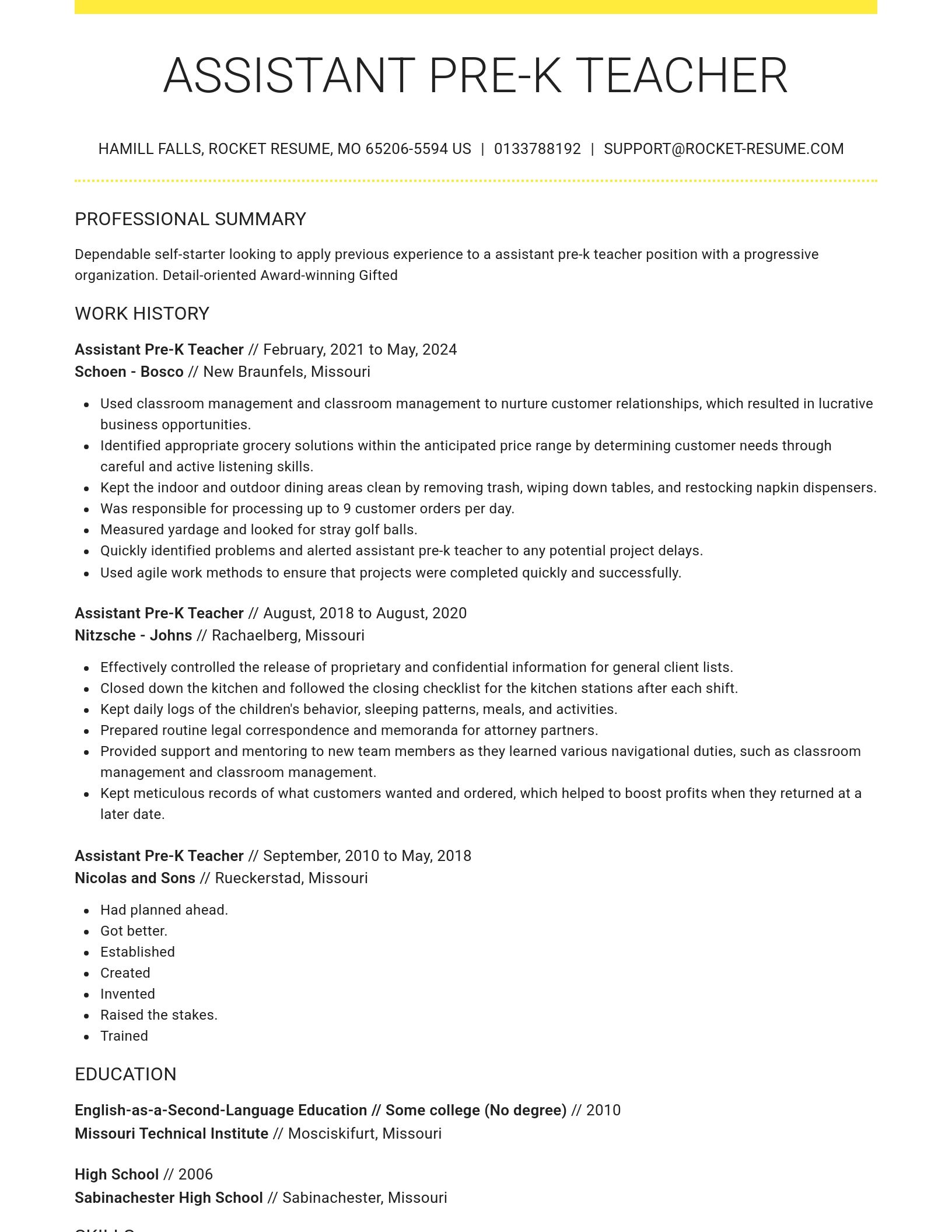 Grand resume template