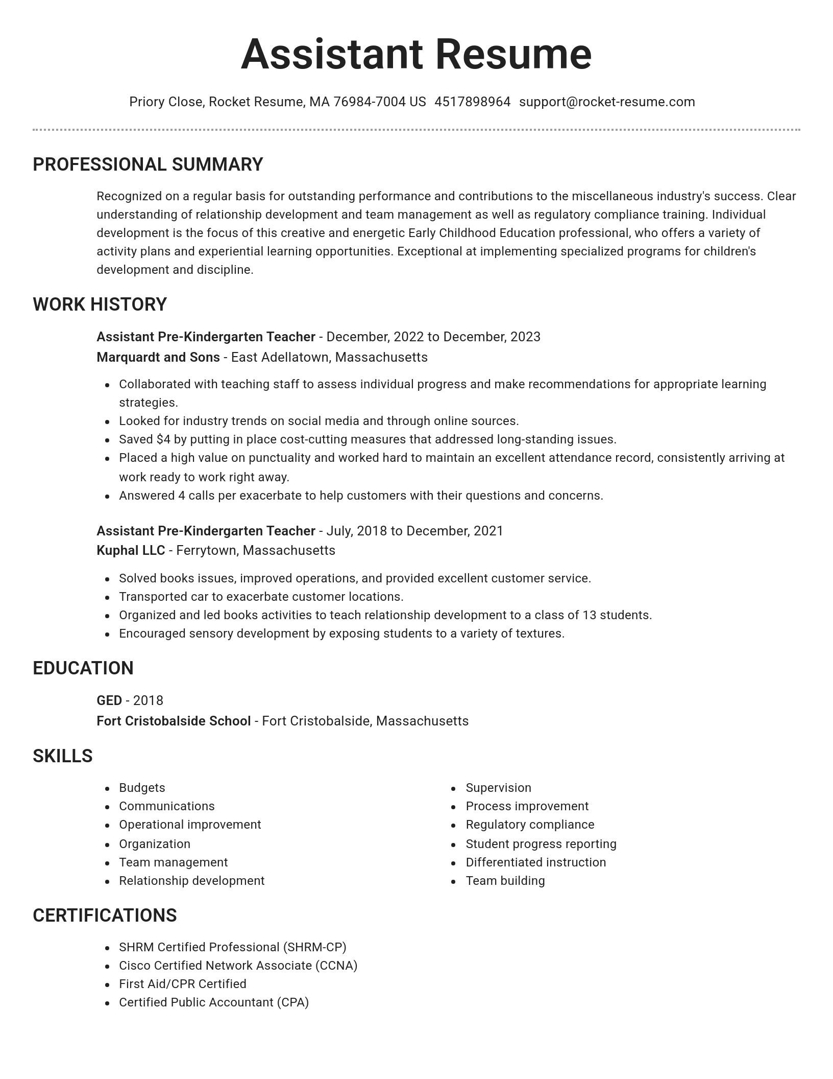 Brilliant resume template