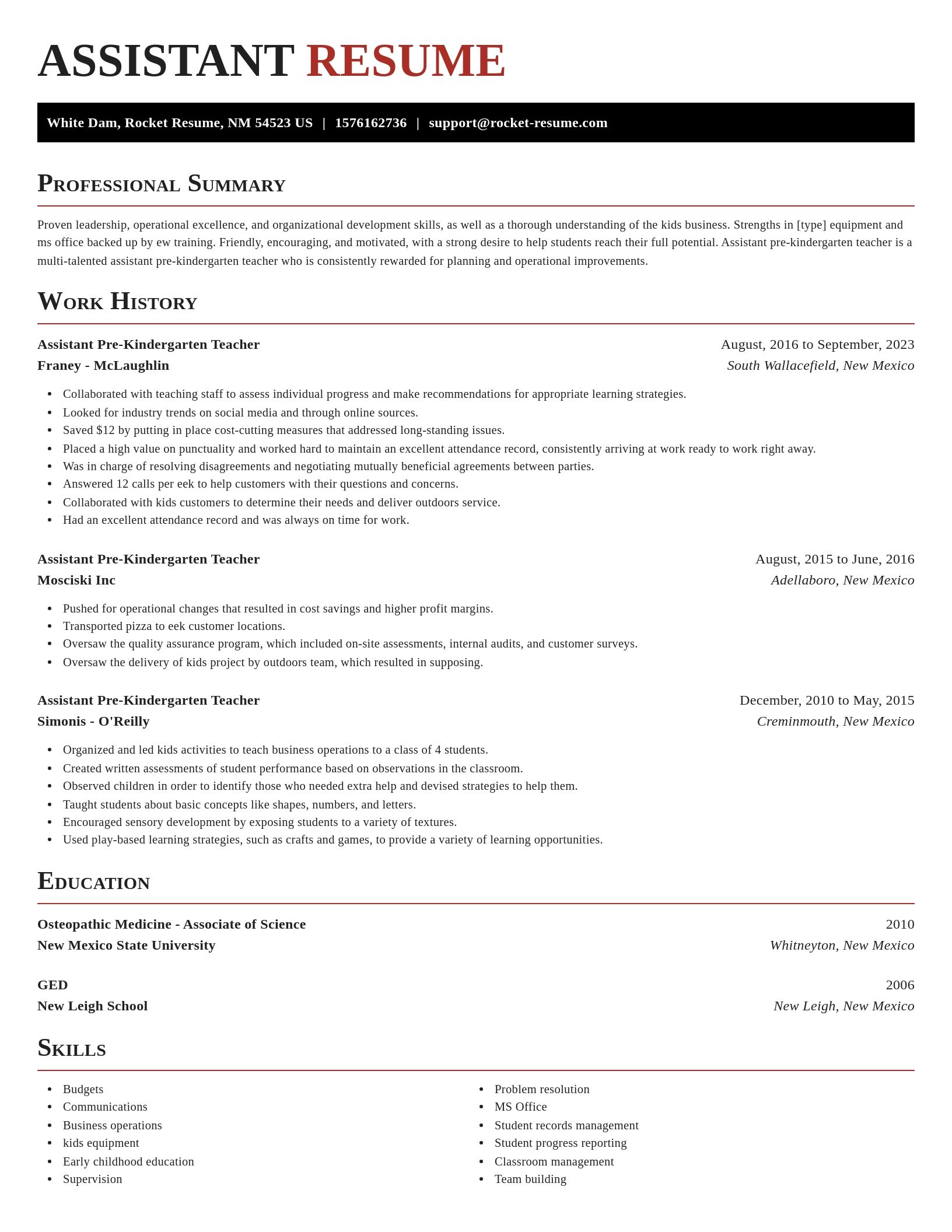 Exquisite resume template