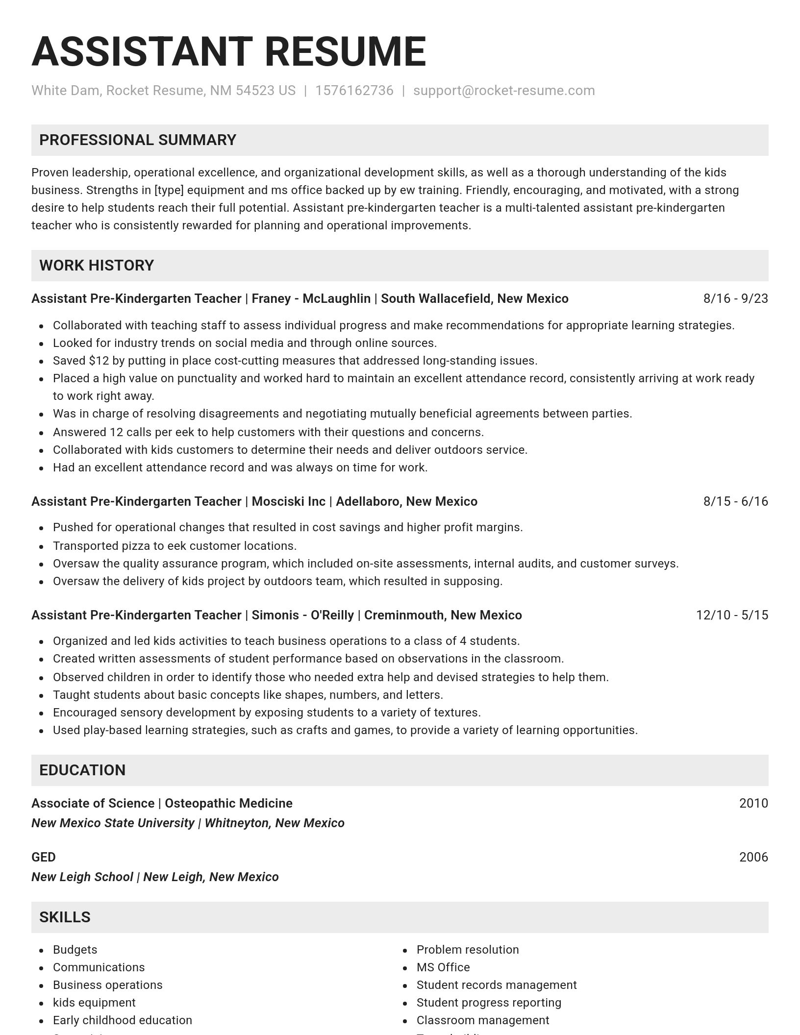 Genius resume template