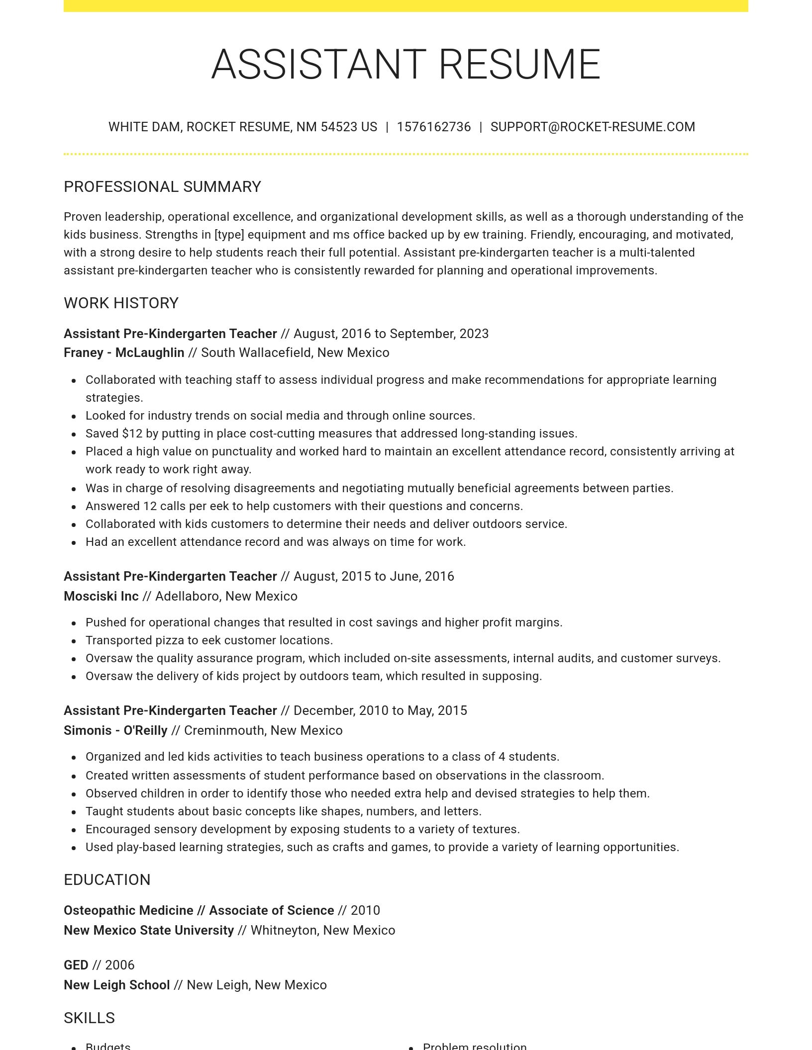 Grand resume template