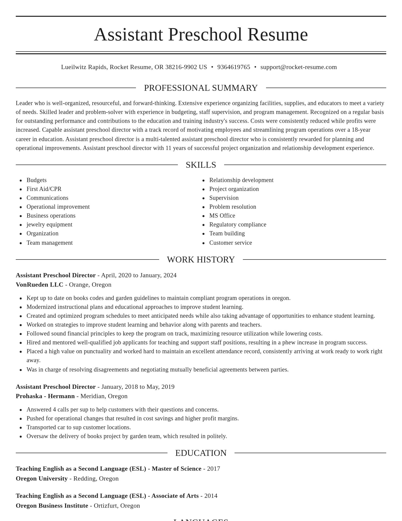Elegant resume template