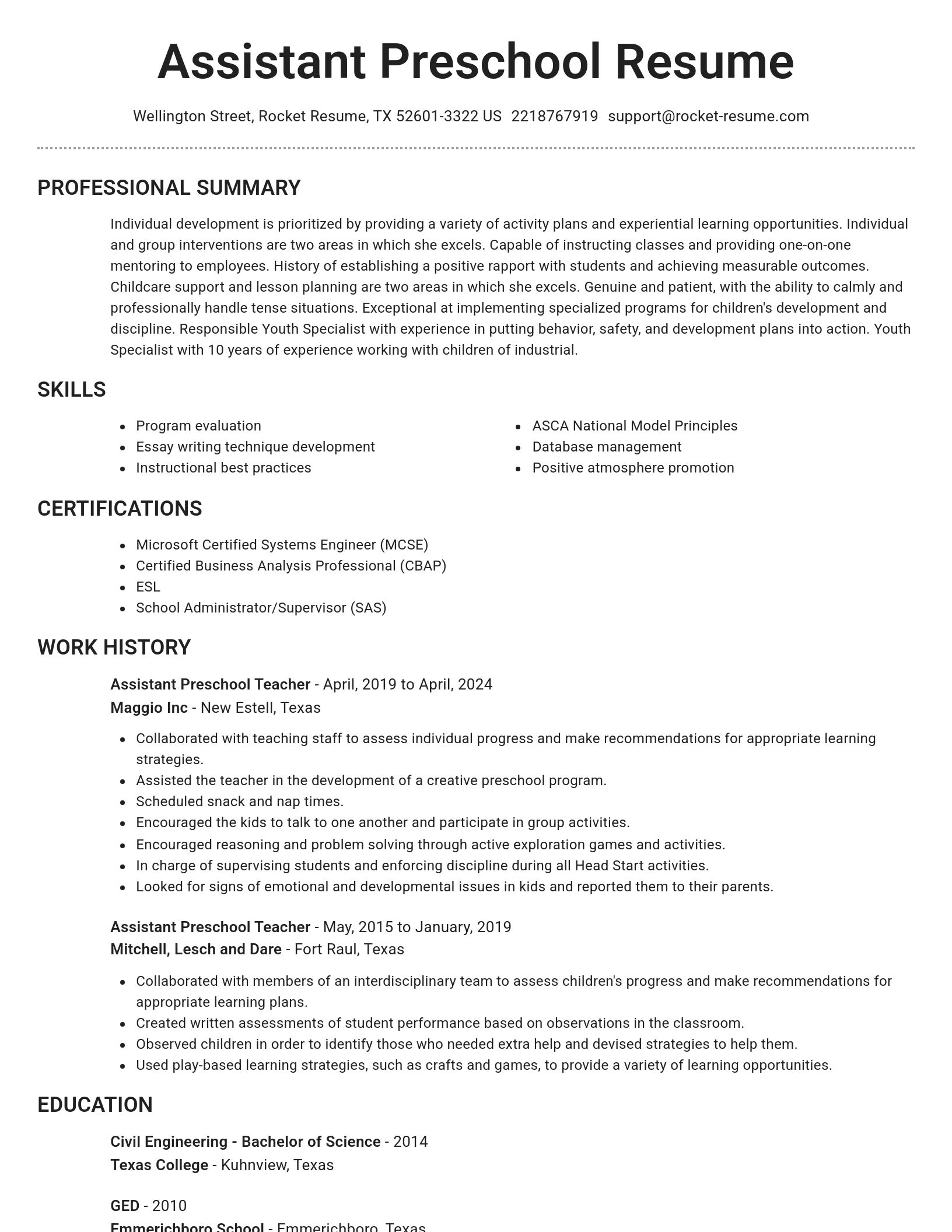 Brilliant resume template