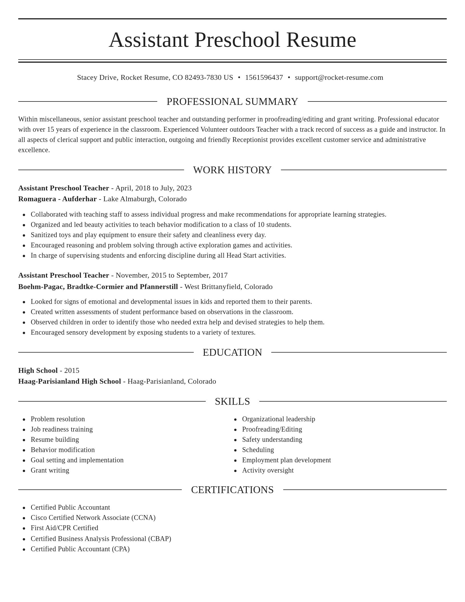Elegant resume template