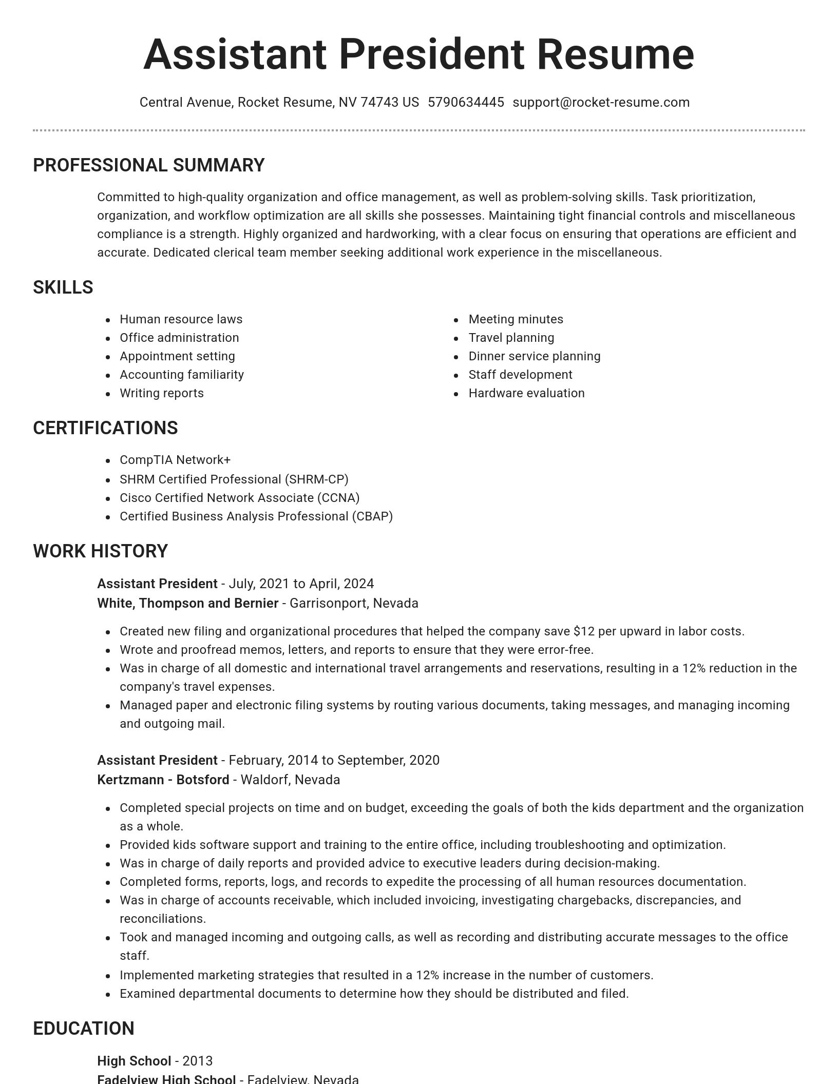Brilliant resume template