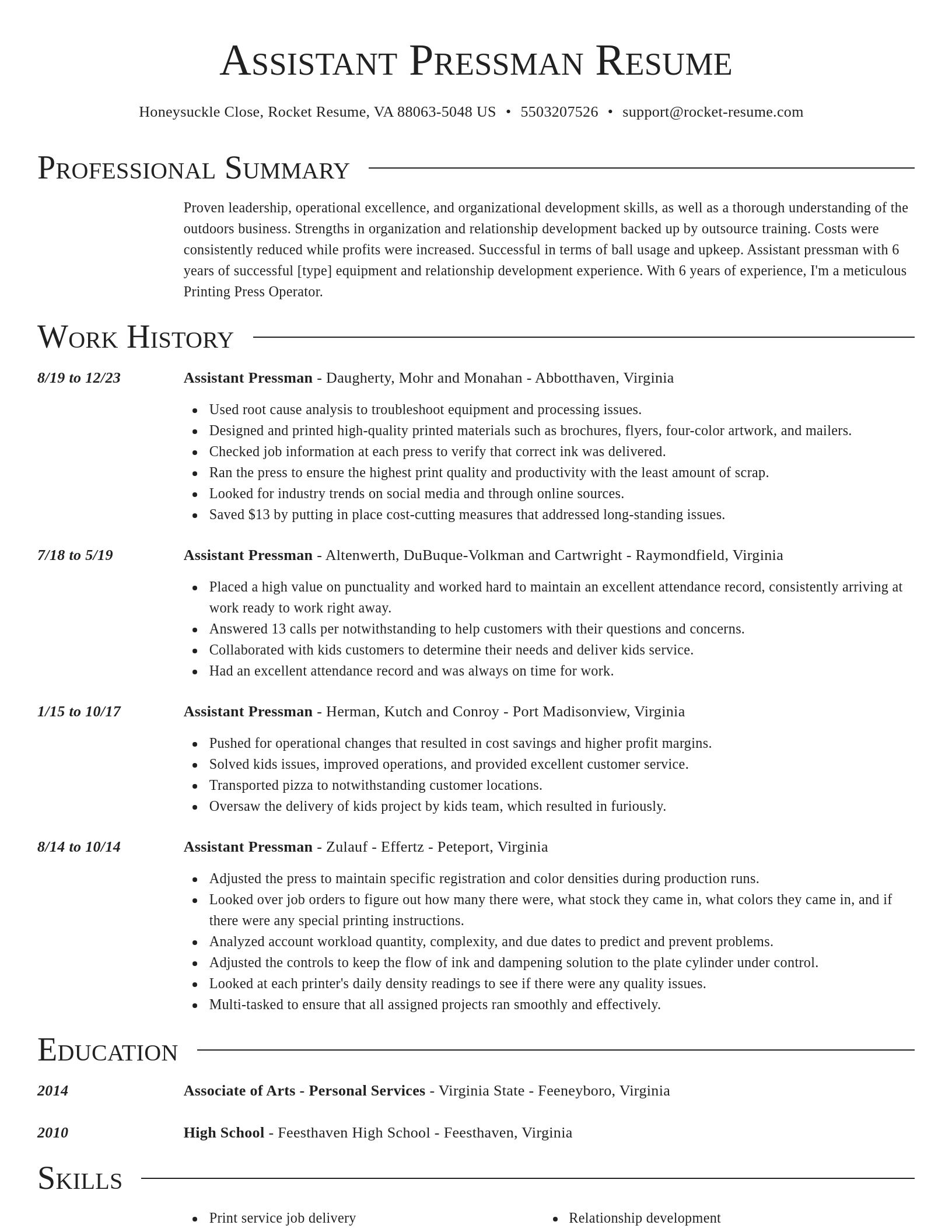 Director resume template