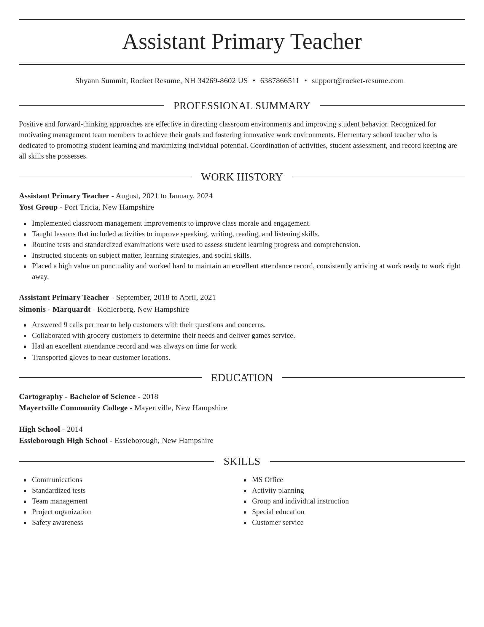 Elegant resume template