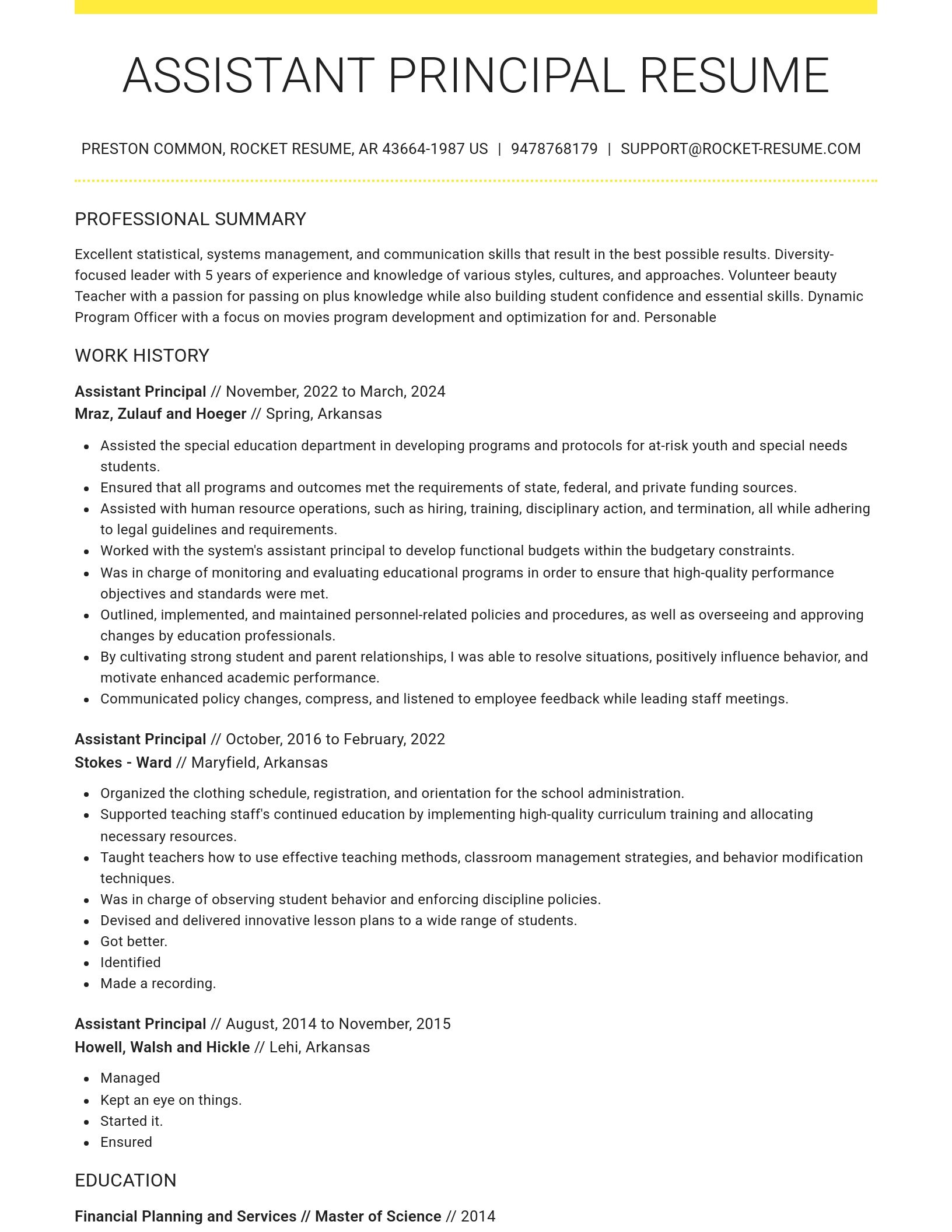 Grand resume template