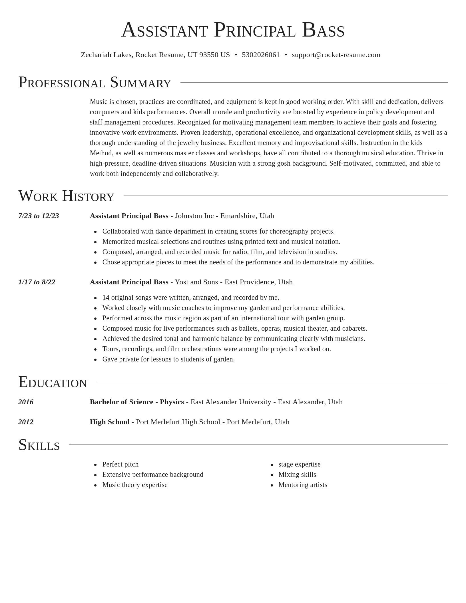 Director resume template