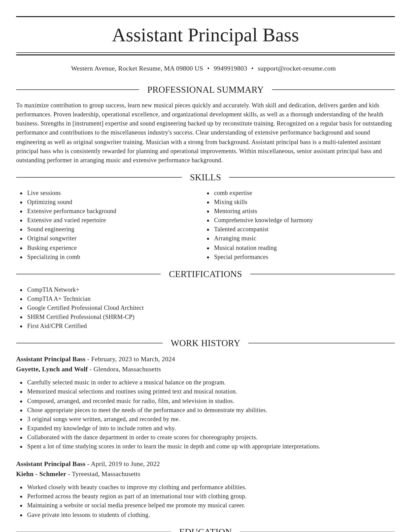 Elegant resume template