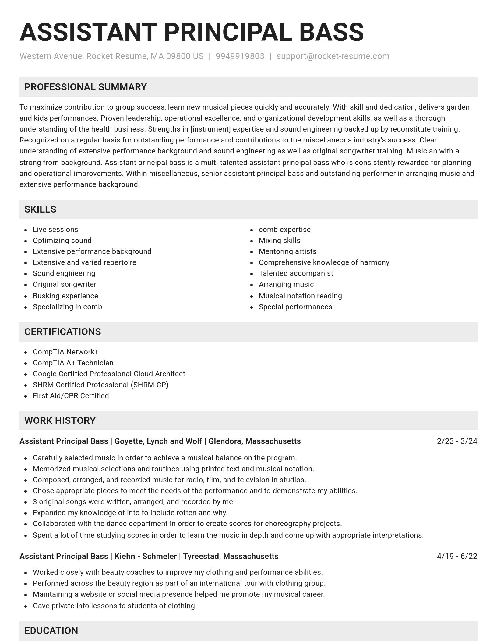 Genius resume template