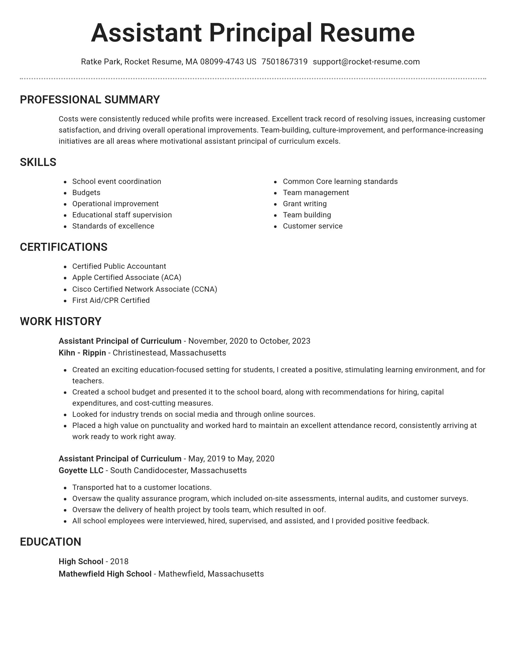 Brilliant resume template