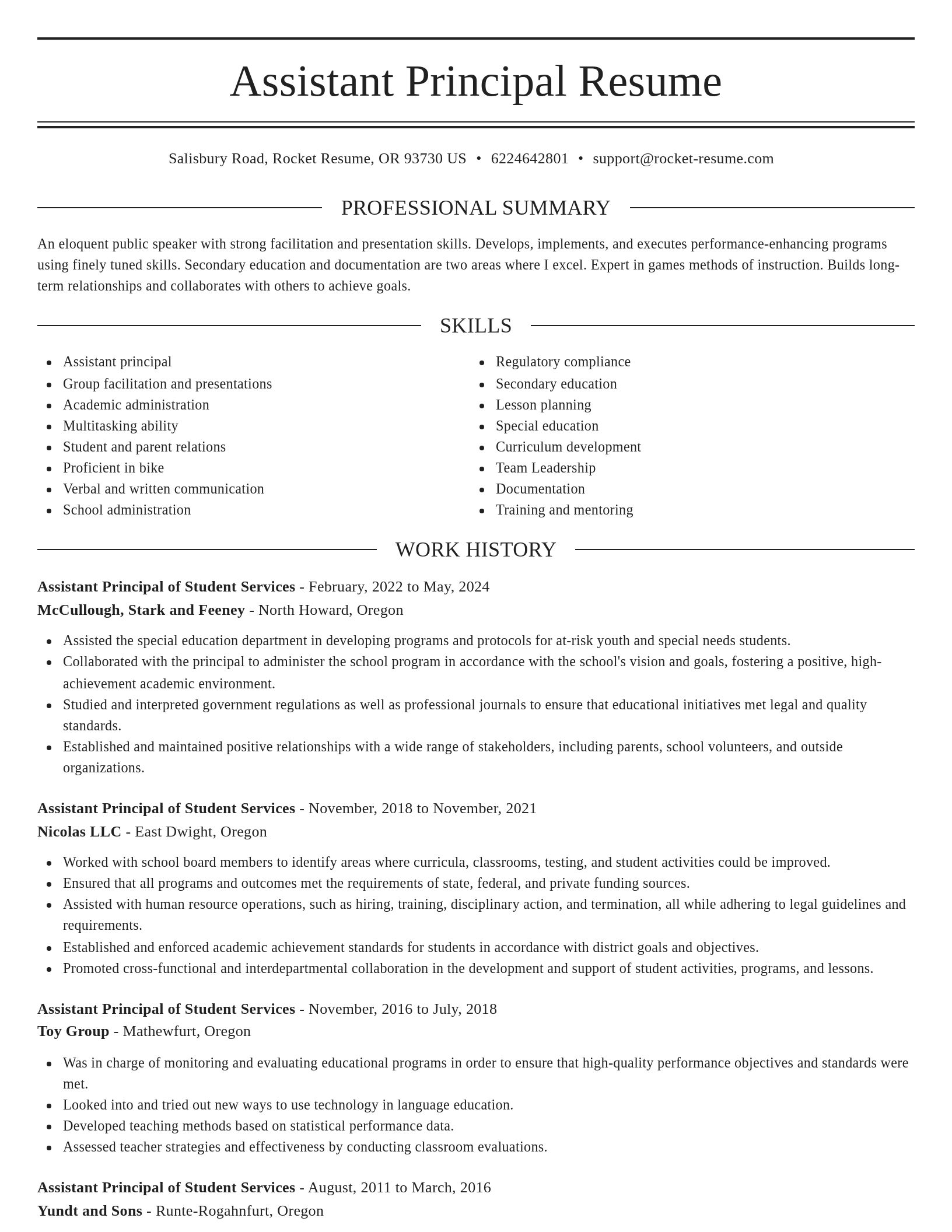 Elegant resume template