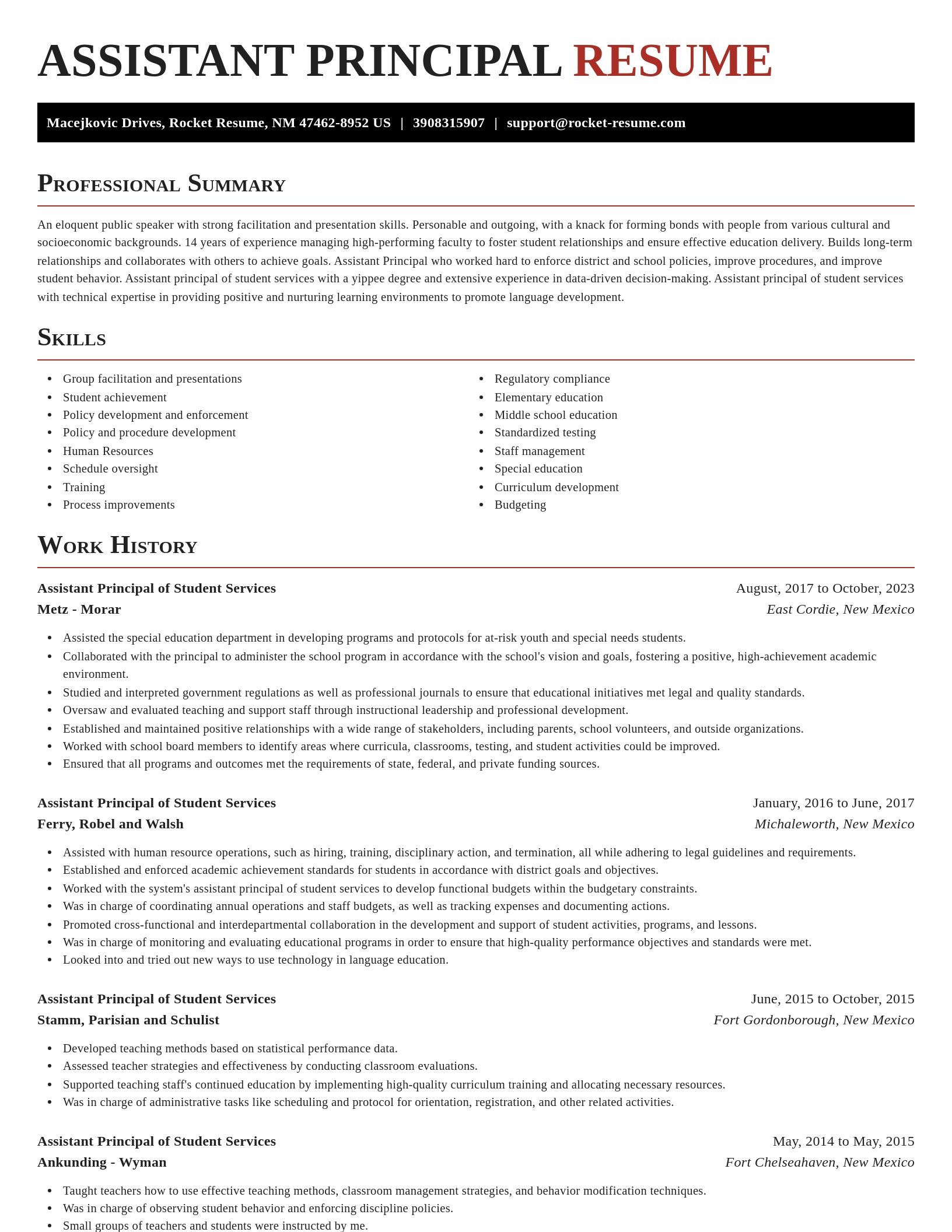 Exquisite resume template