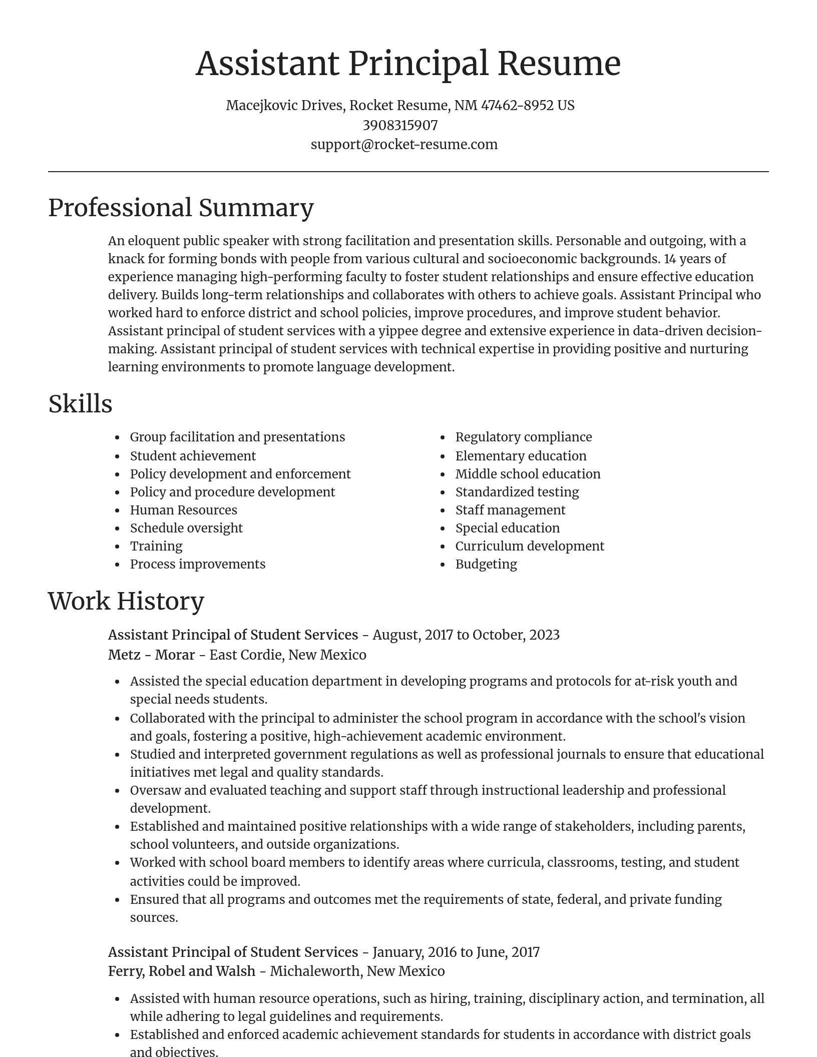 Focal Point resume template
