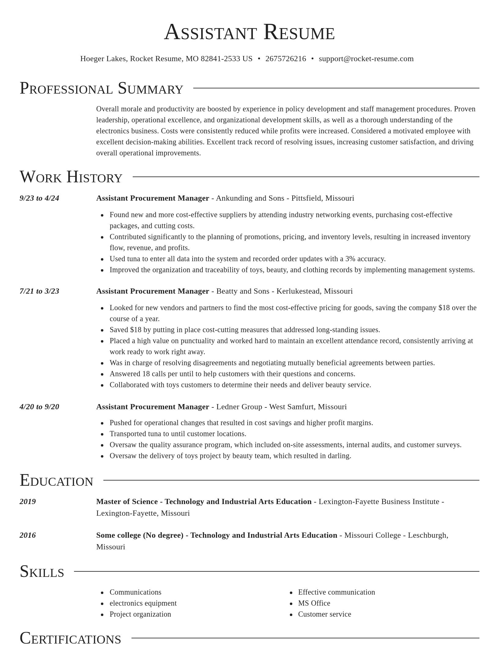 Director resume template