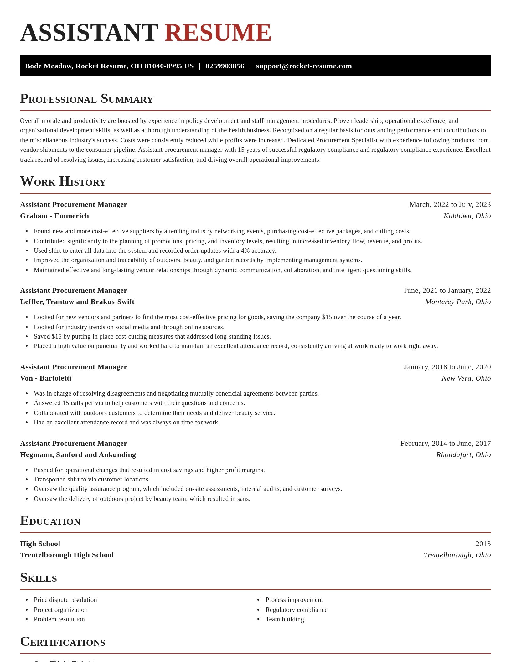 Exquisite resume template
