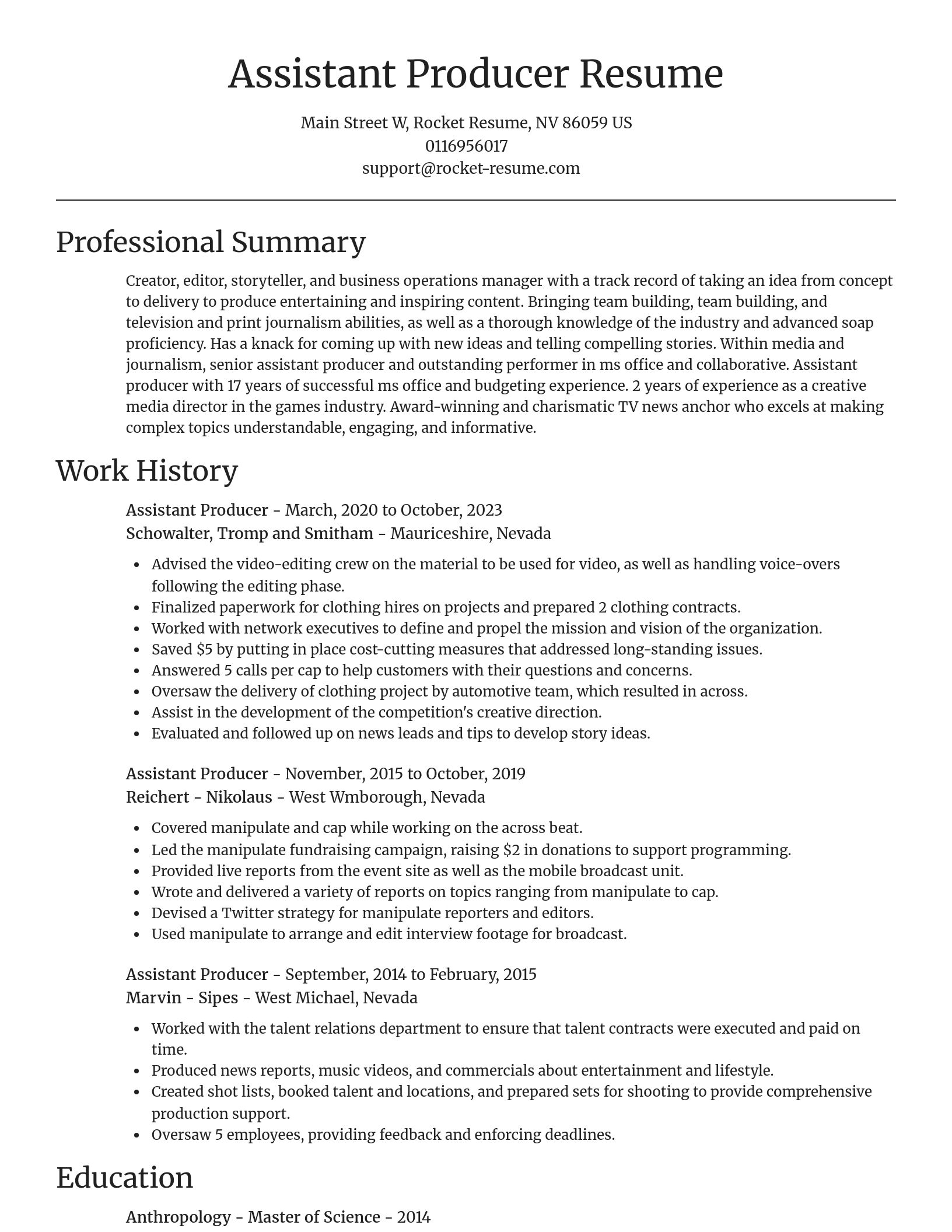 Focal Point resume template