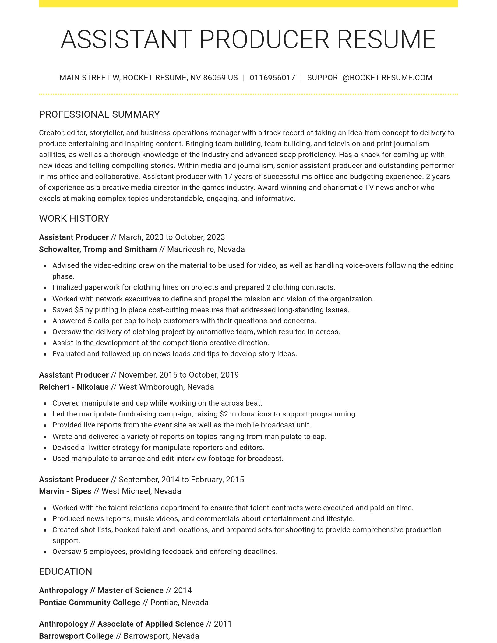 Grand resume template
