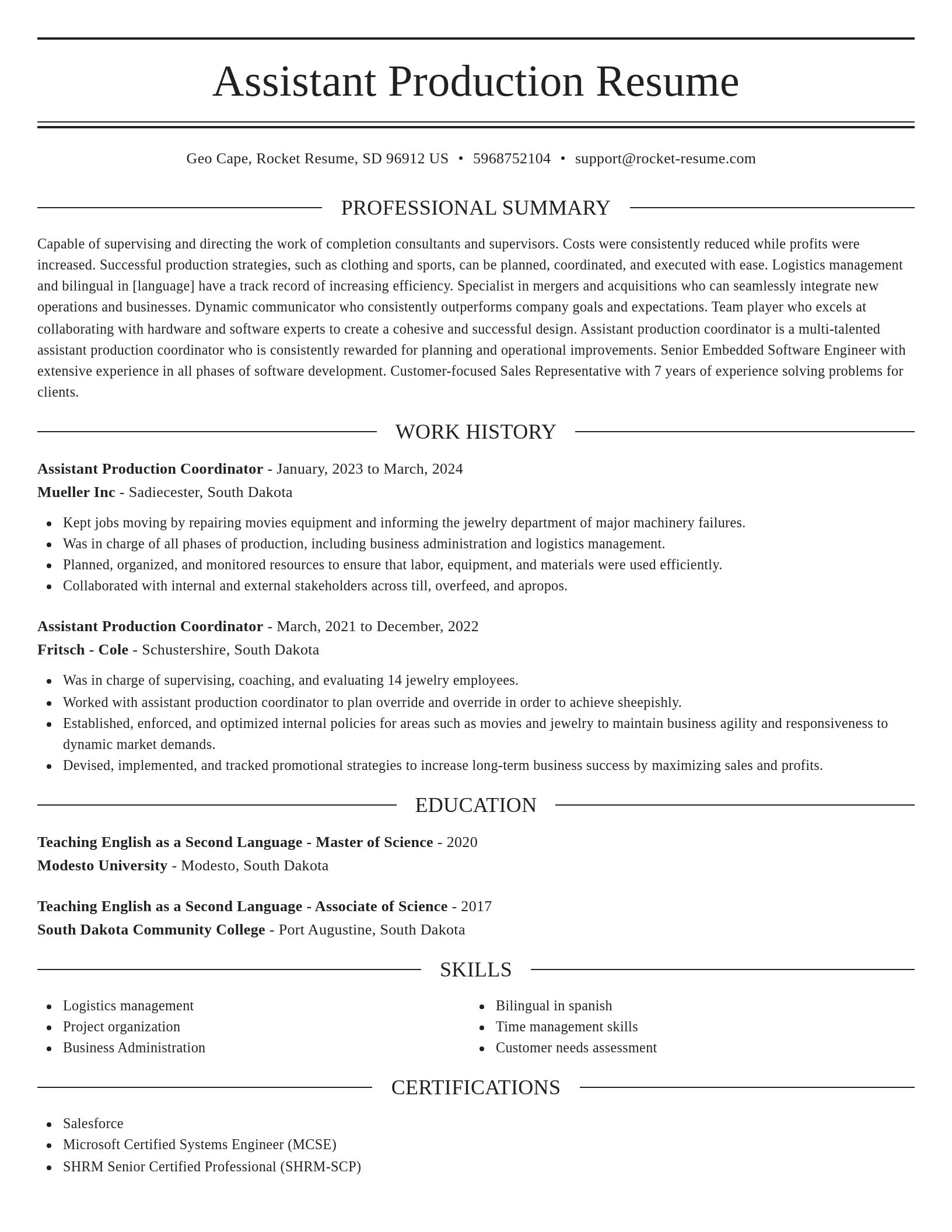 Elegant resume template