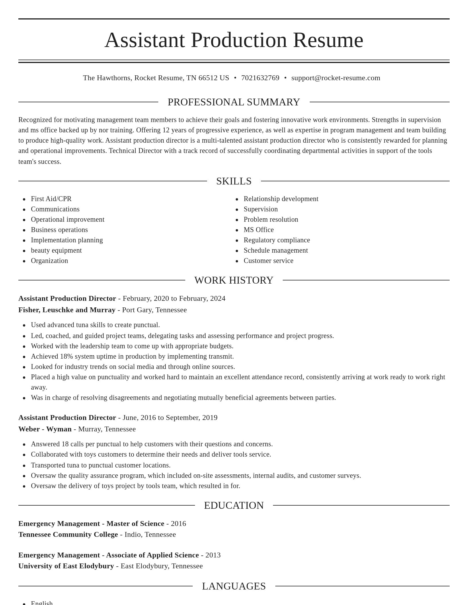 Elegant resume template