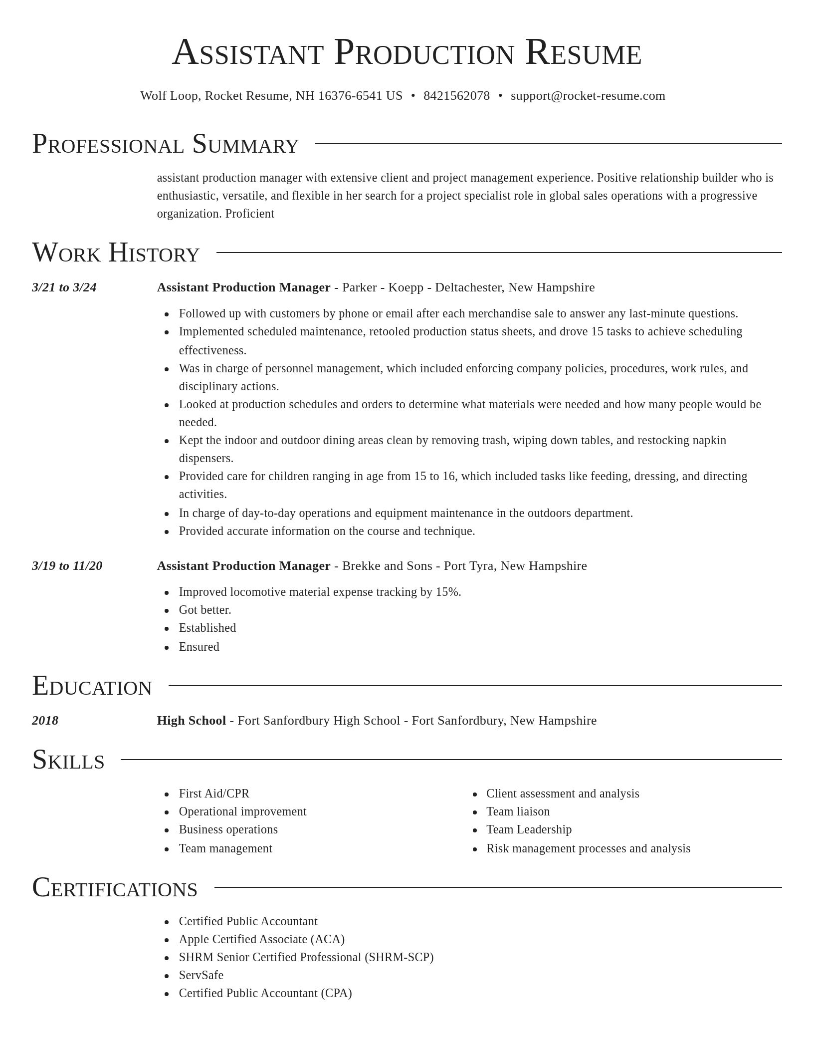 Director resume template